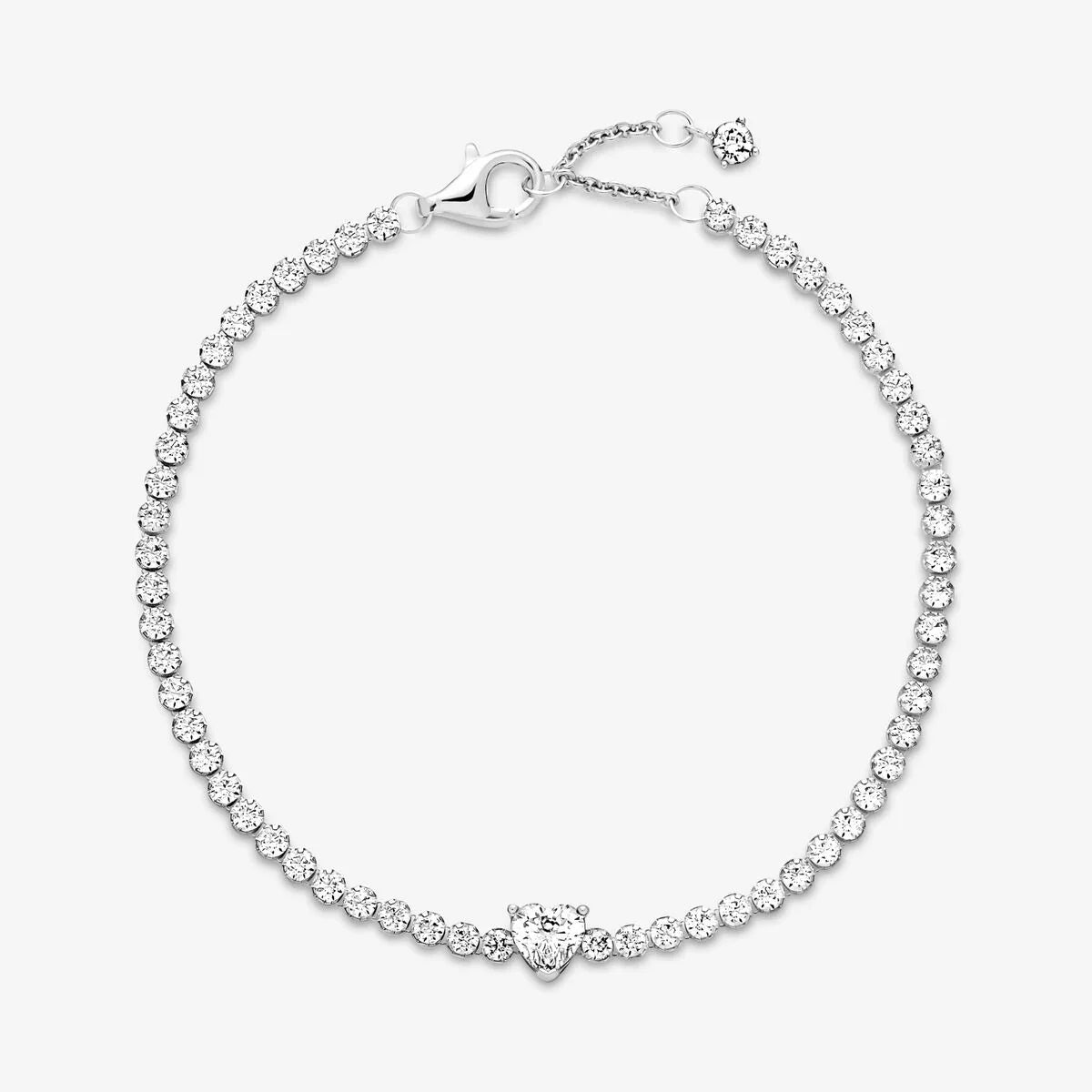 Sparkly Heart Tennis Bracelet