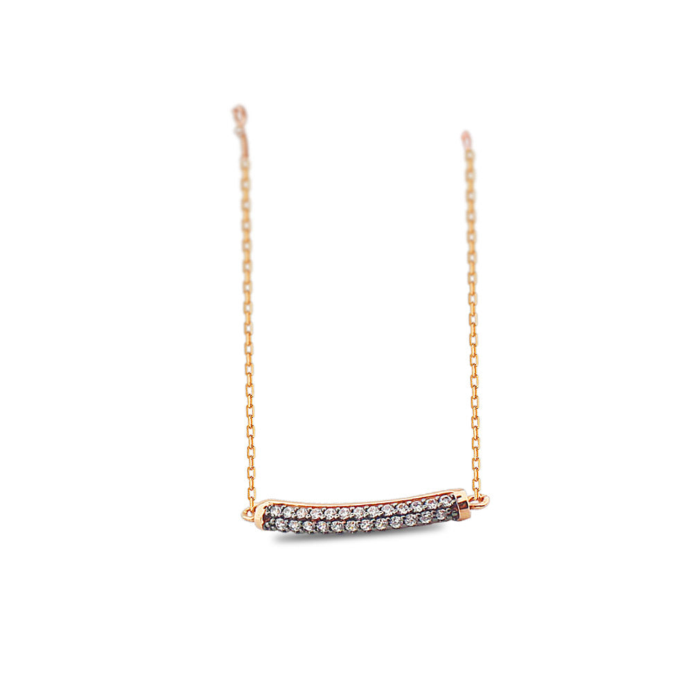 Diamond Effect 14 Carat Rose Bracelet