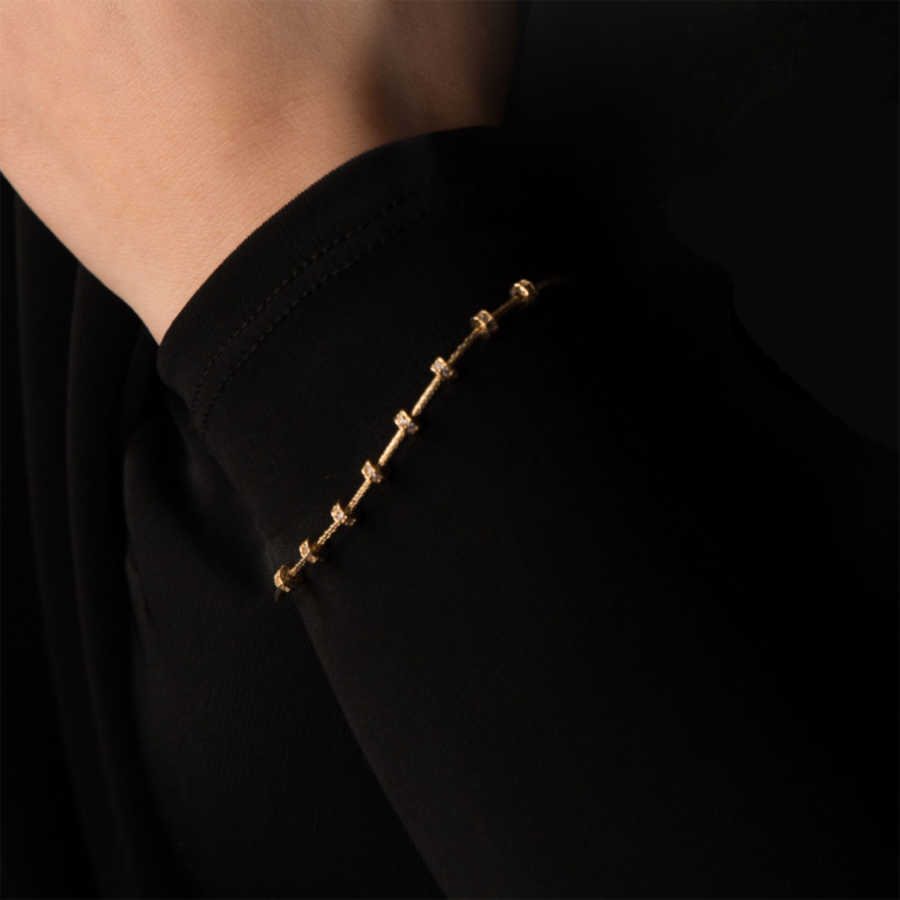 14 Carat Stone Chain Bracelet