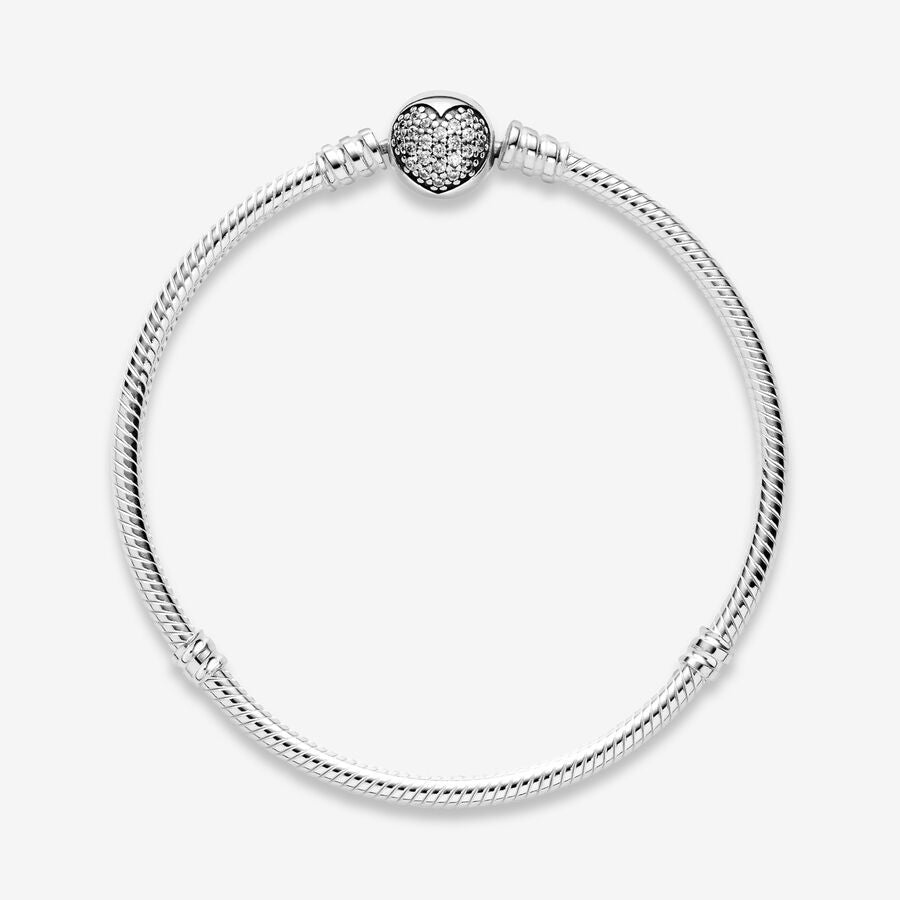Sparkling Heart Charm Bracelet