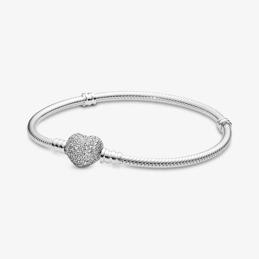 Pavé Heart Clasp Bracelet