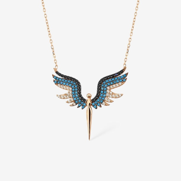 925 Silver | Angel Model Zircon Stone Necklace