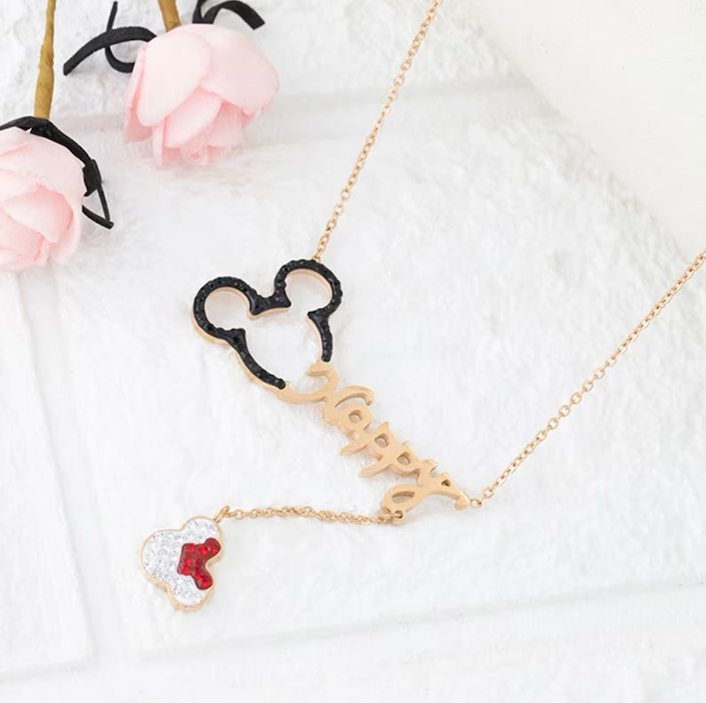 Happy Minnie Mouse Necklace