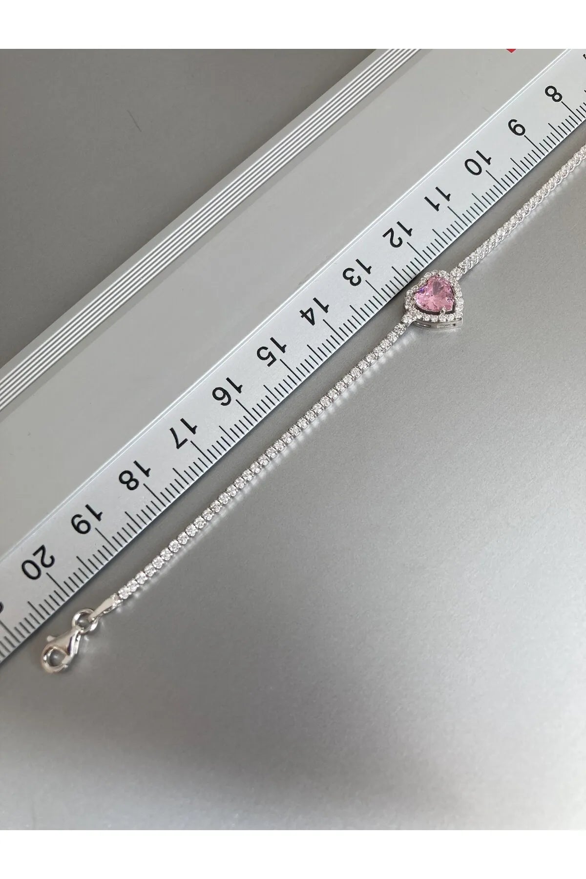 925 Silver | Pink Heart Waterway Bracelet