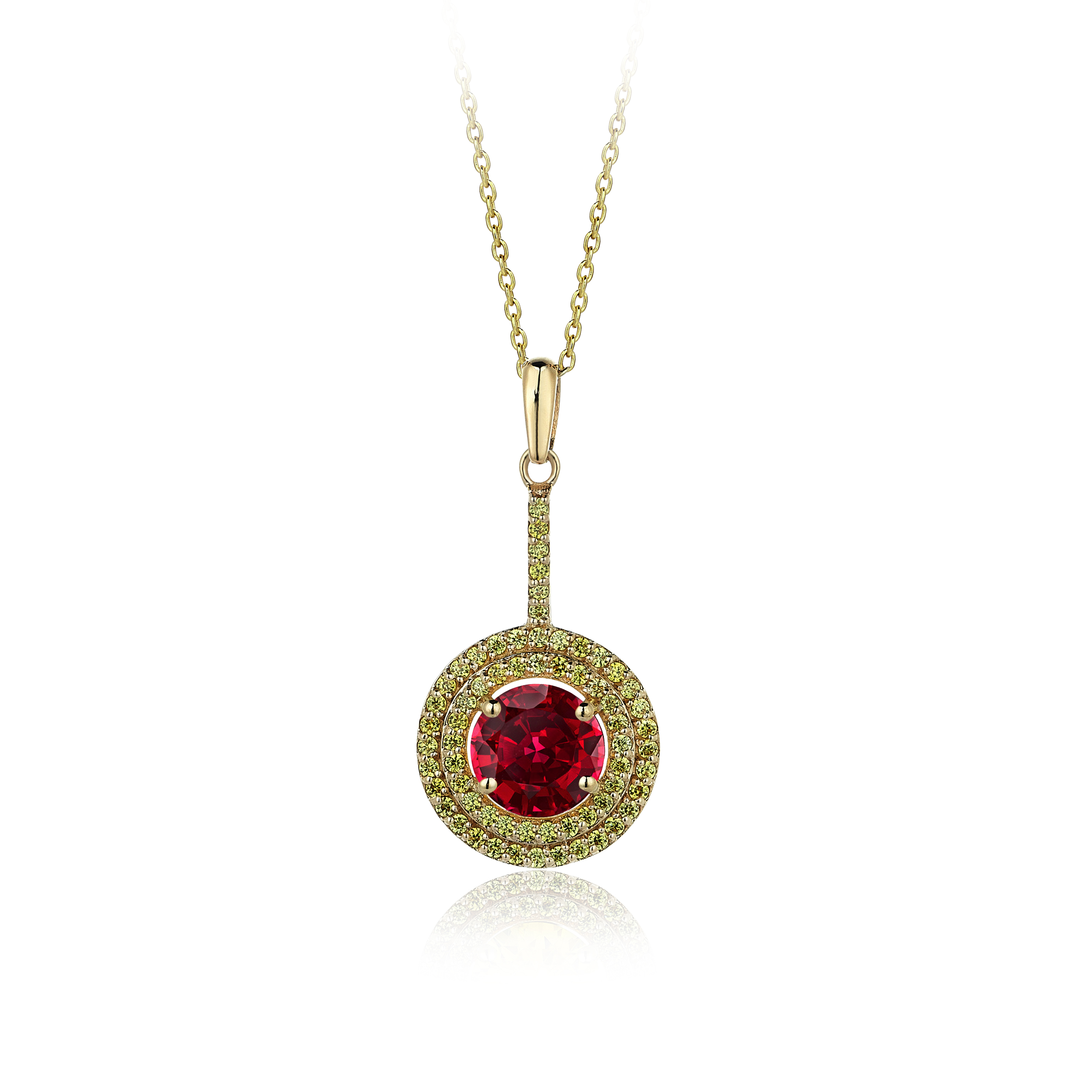 2.60 Carat Yellow Sapphire Hybrid Gold Necklace