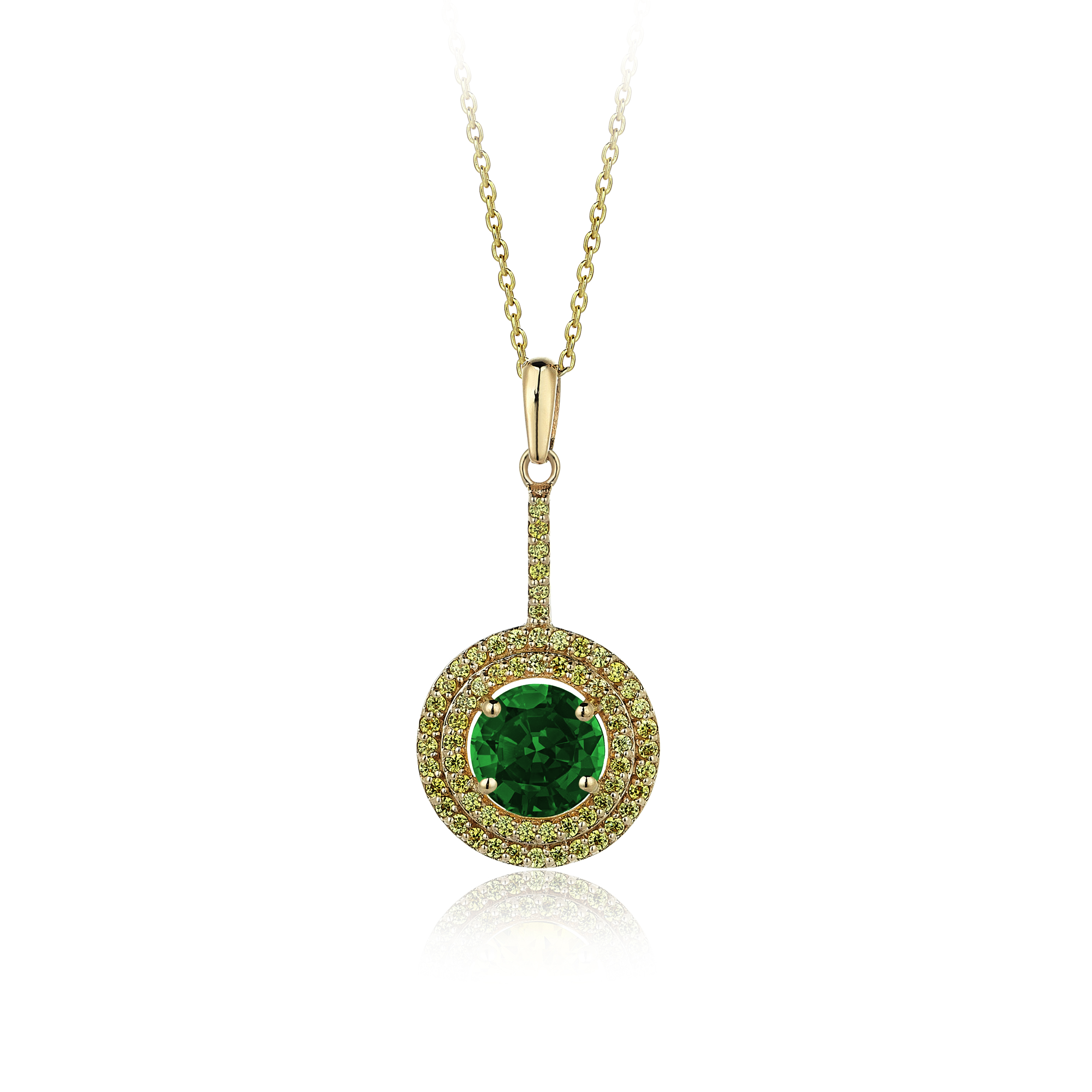 2.60 Carat Yellow Sapphire Hybrid Gold Necklace