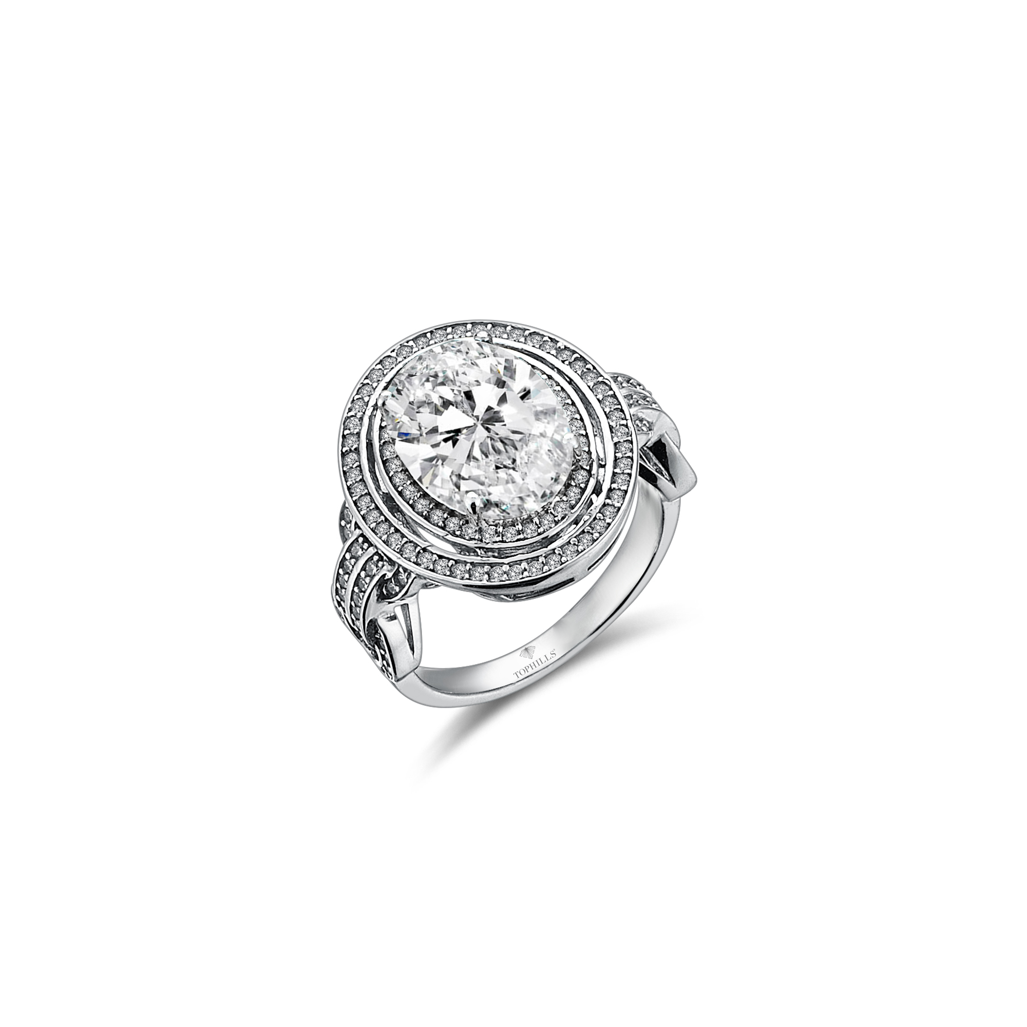 5 CARAT DIAMOND HYBRID ART DECO EMERALD GOLD RING SUPER OFFER PRICE