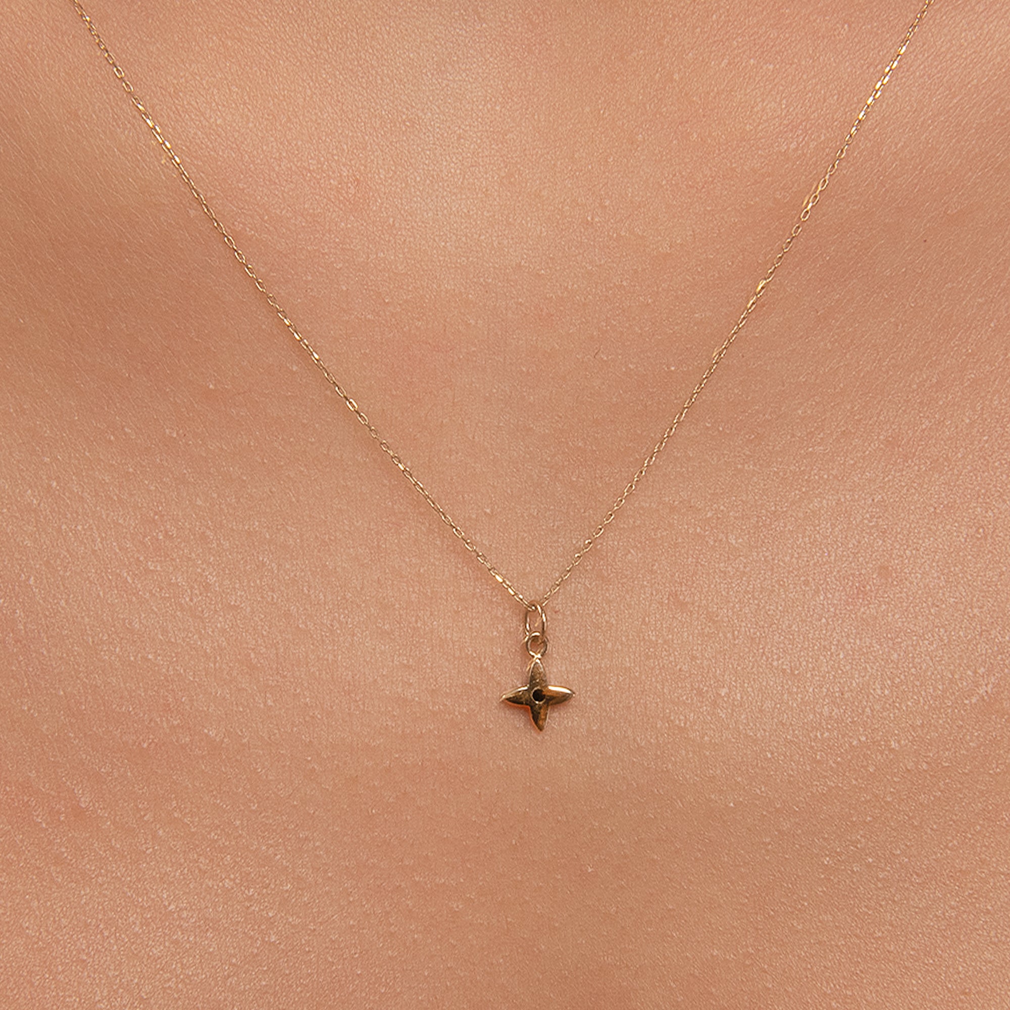 Enameled Star Gold Charm