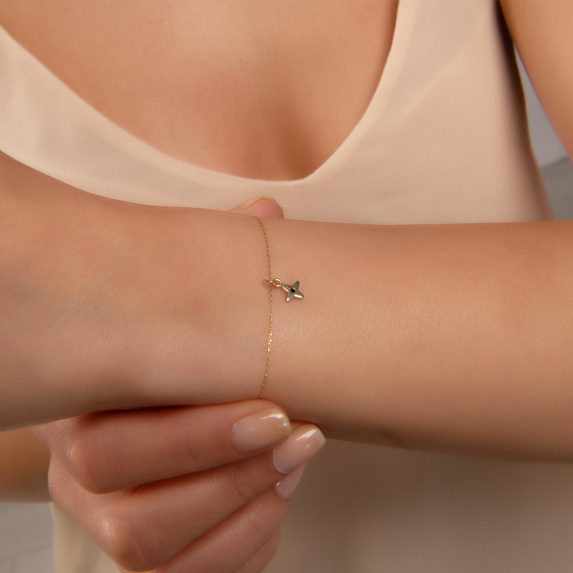 Enameled Star Gold Charm