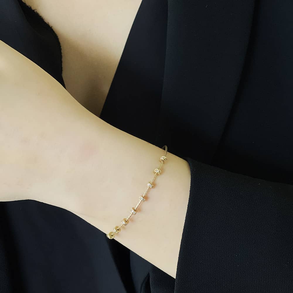 14 Carat Stone Chain Bracelet