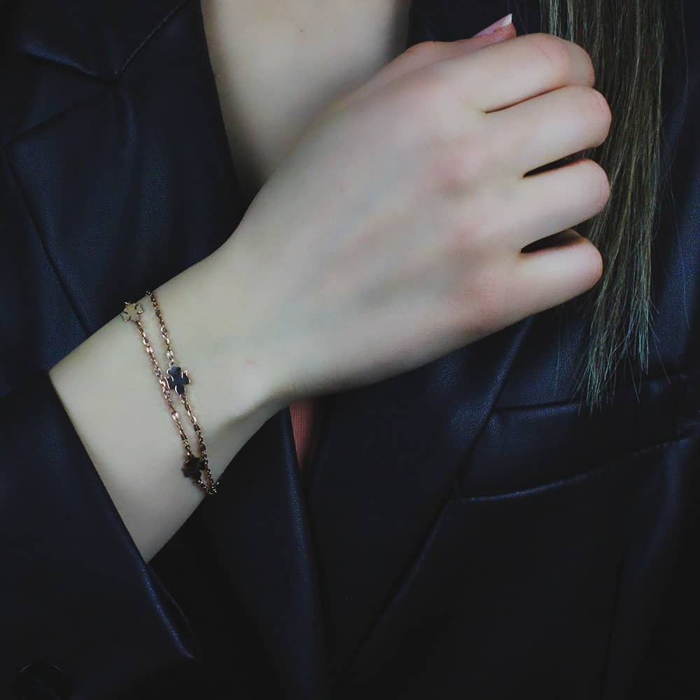 Rose Gold Bracelet with Angel Detail