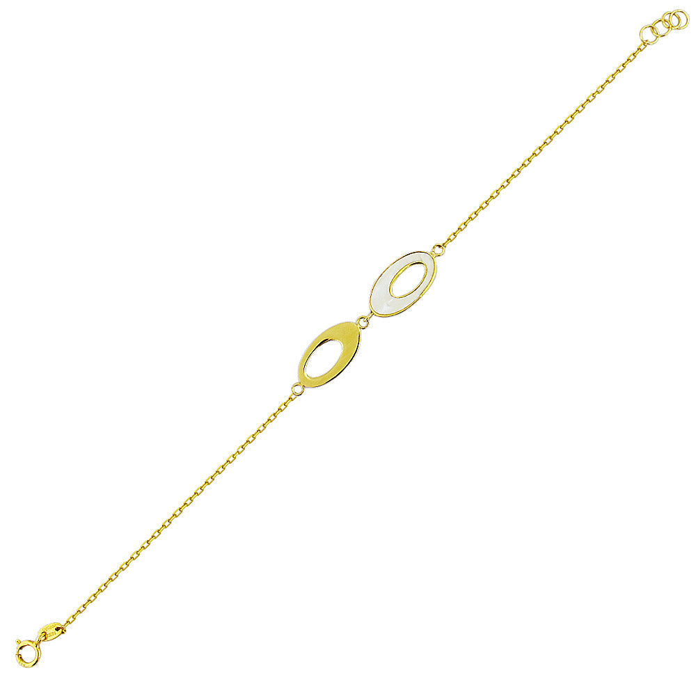 Pearl Double Oval Bracelet