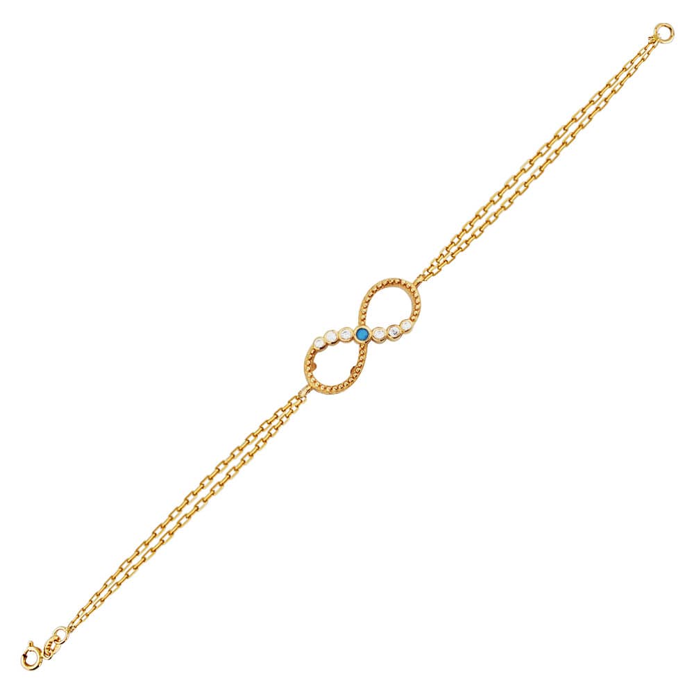 Stone Infinity 14 Carat Bracelet
