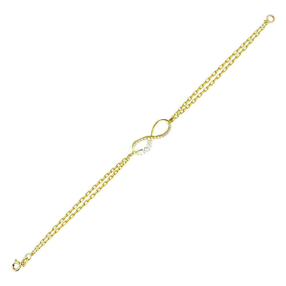 14K Infinity Sign Endless Love Bracelet