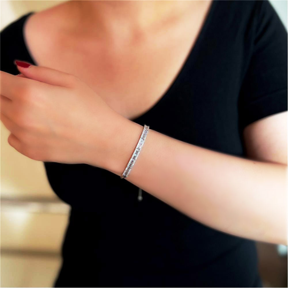 14 Carat Baguette Stone Bracelet