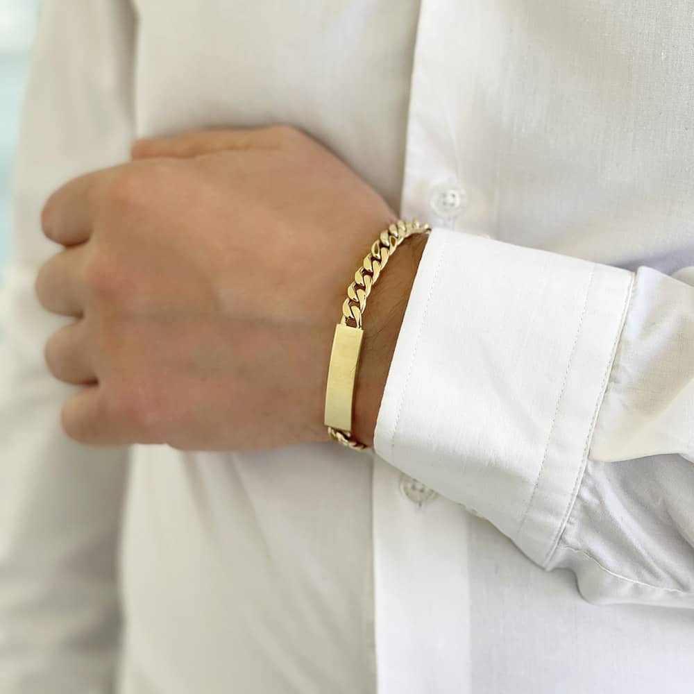14K Cuban Link Men's Bracelet