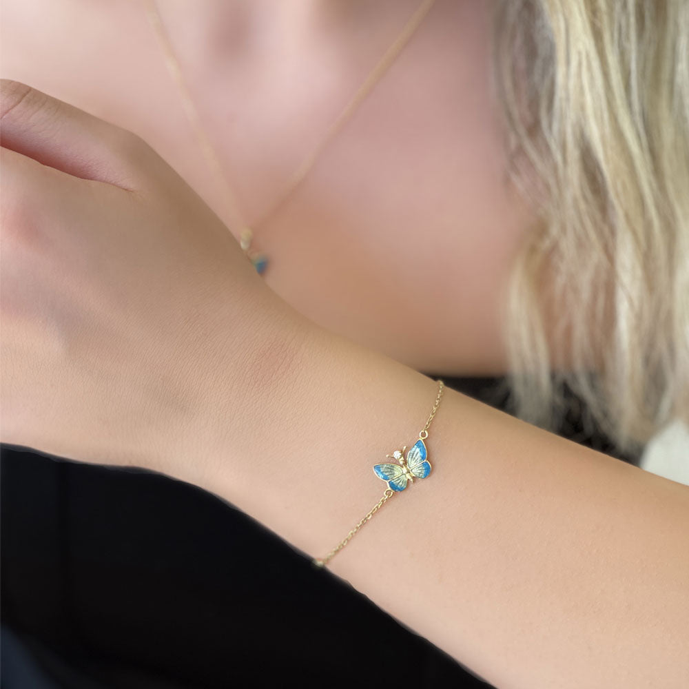 Noah's Ark Enamel Butterfly Bracelet