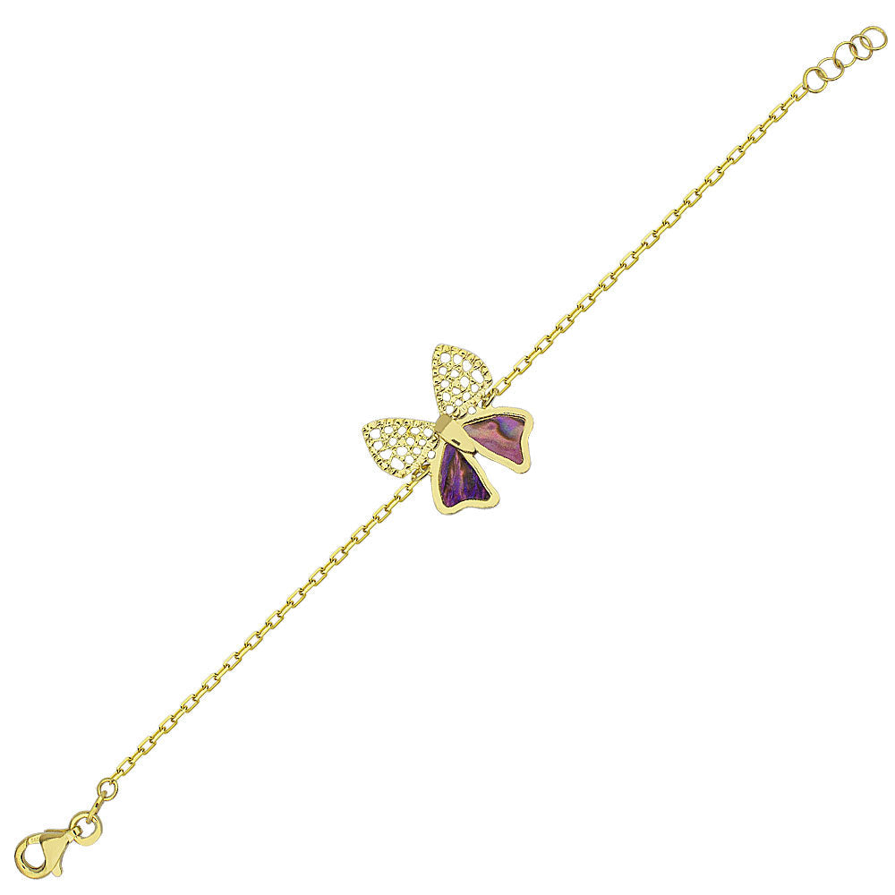 Vitalita Series Red Enamel Butterfly Bracelet