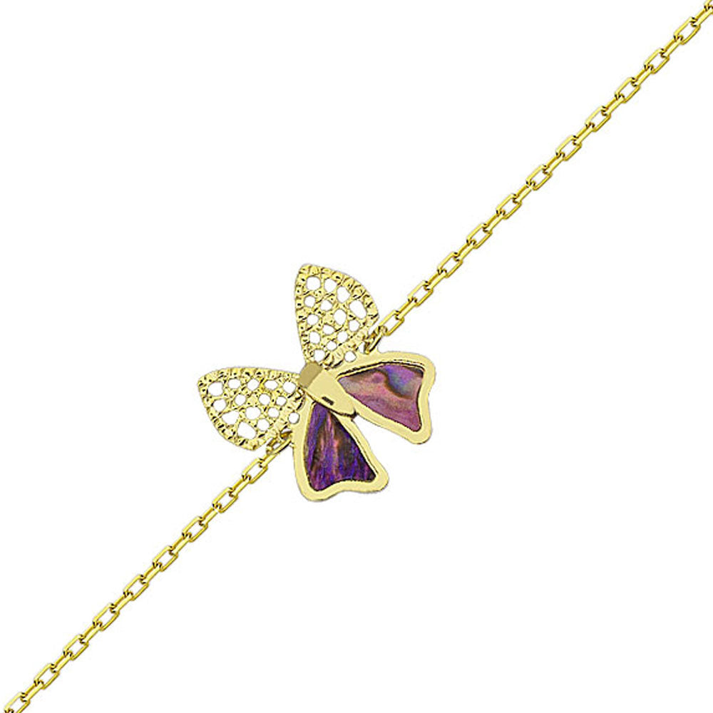 Vitalita Series Red Enamel Butterfly Bracelet