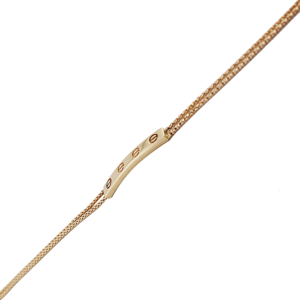 Rose Gold Screw Model Two Row Chain Love Bracelet