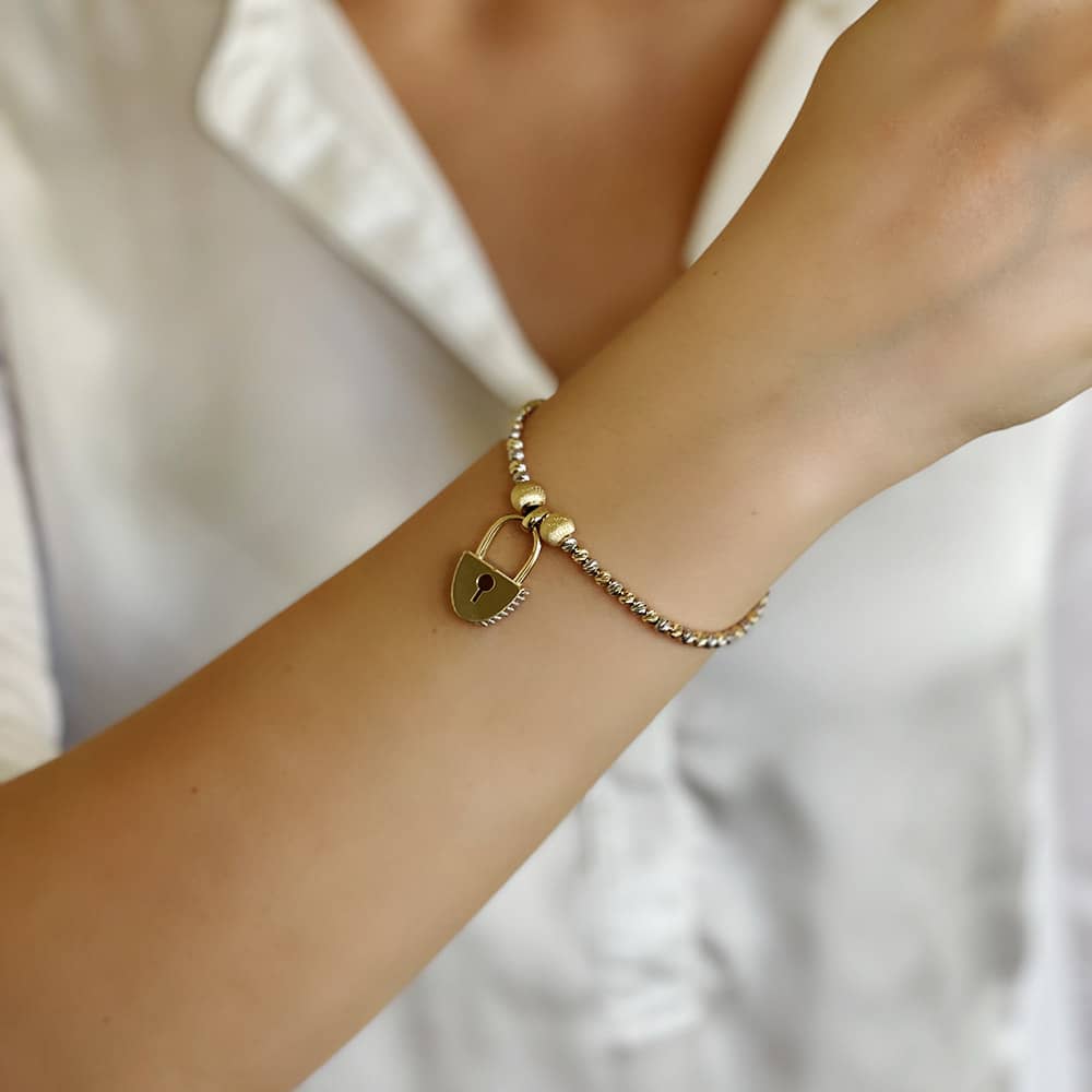 14 Carat Dorika Ball Special Design Lock Bracelet