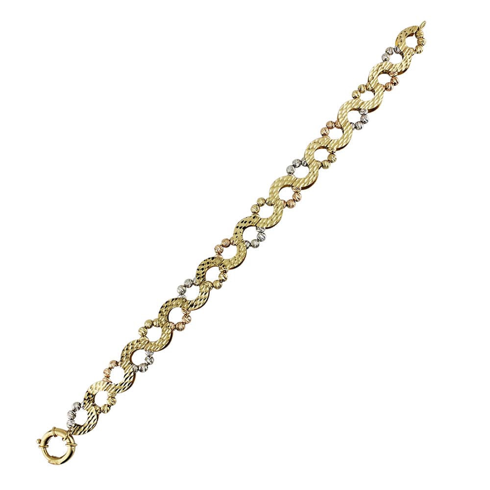 14K Dorika Ball Curved Bracelet