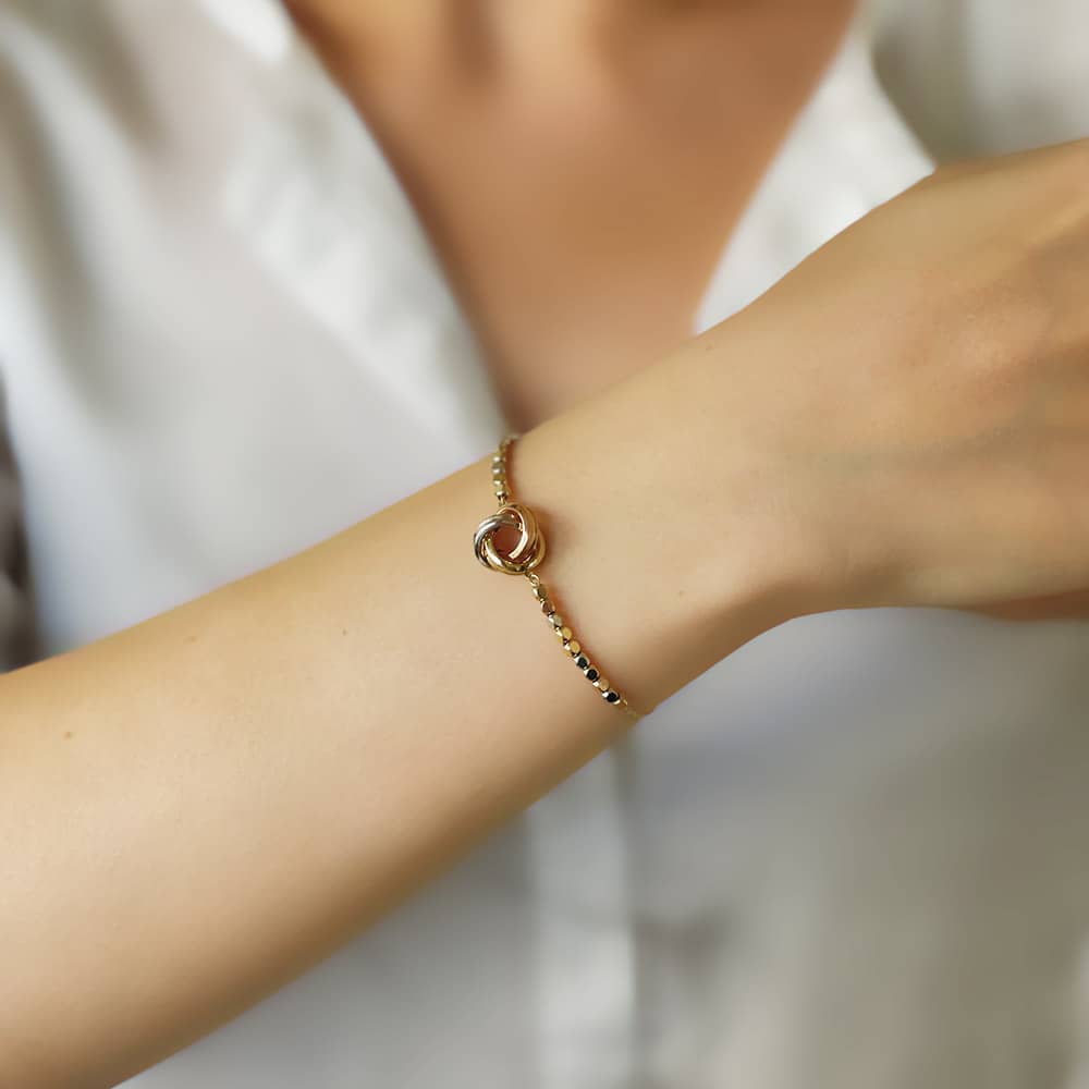 14K Three-Ring Special Design Bracelet