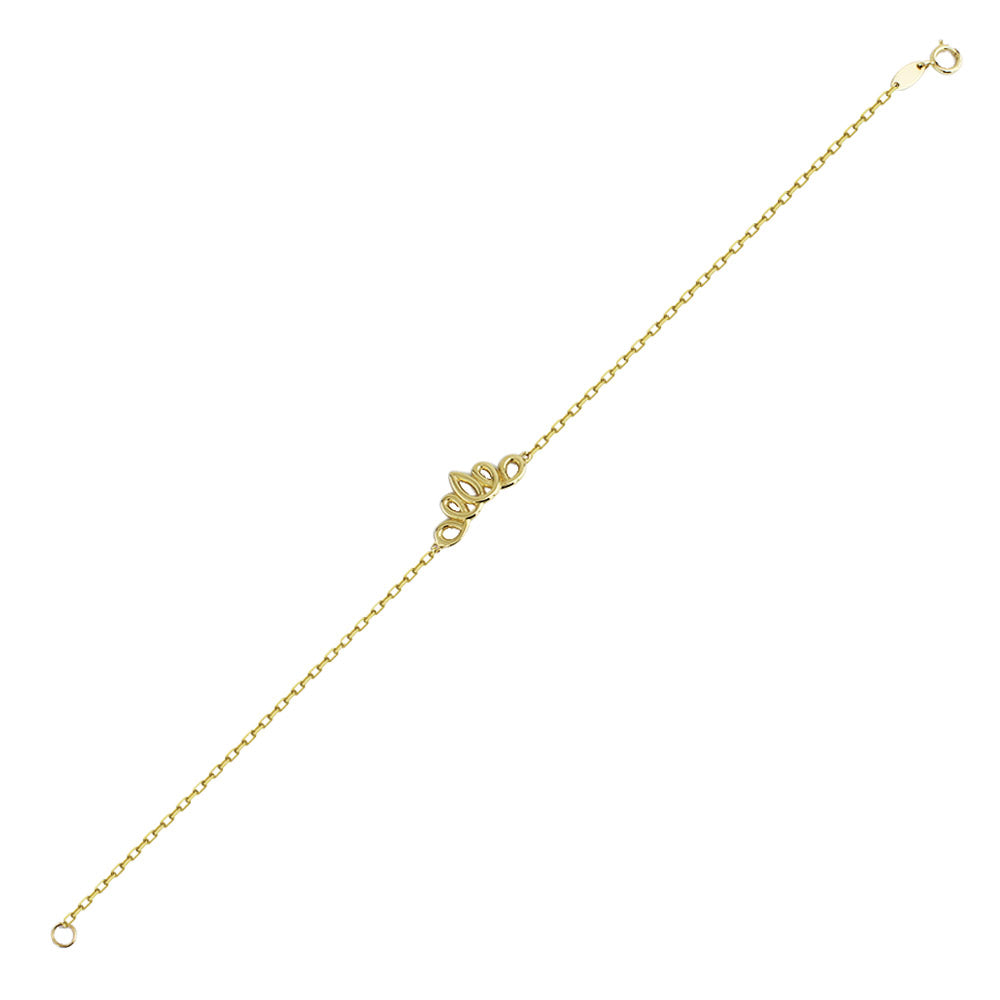 Yellow Gold Princess Tiara Bracelet