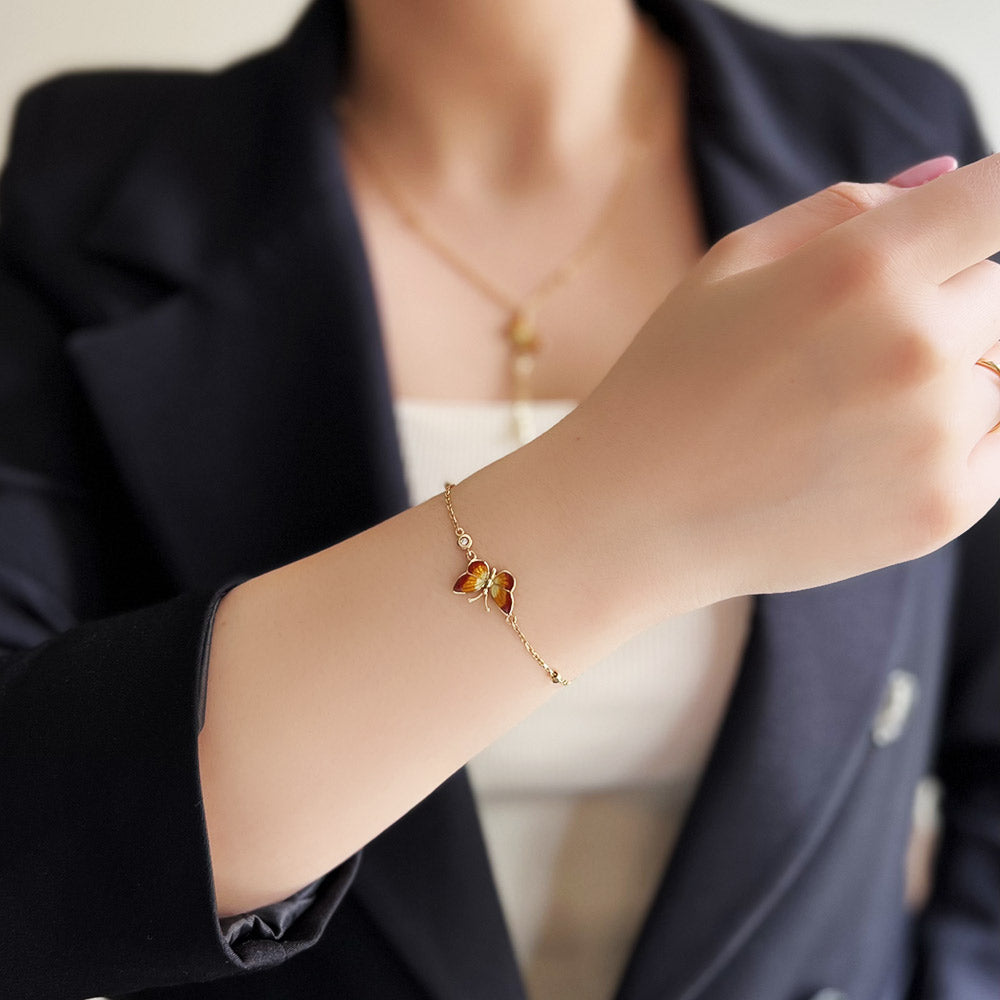 Noah's Ark Enamel Butterfly Bracelet