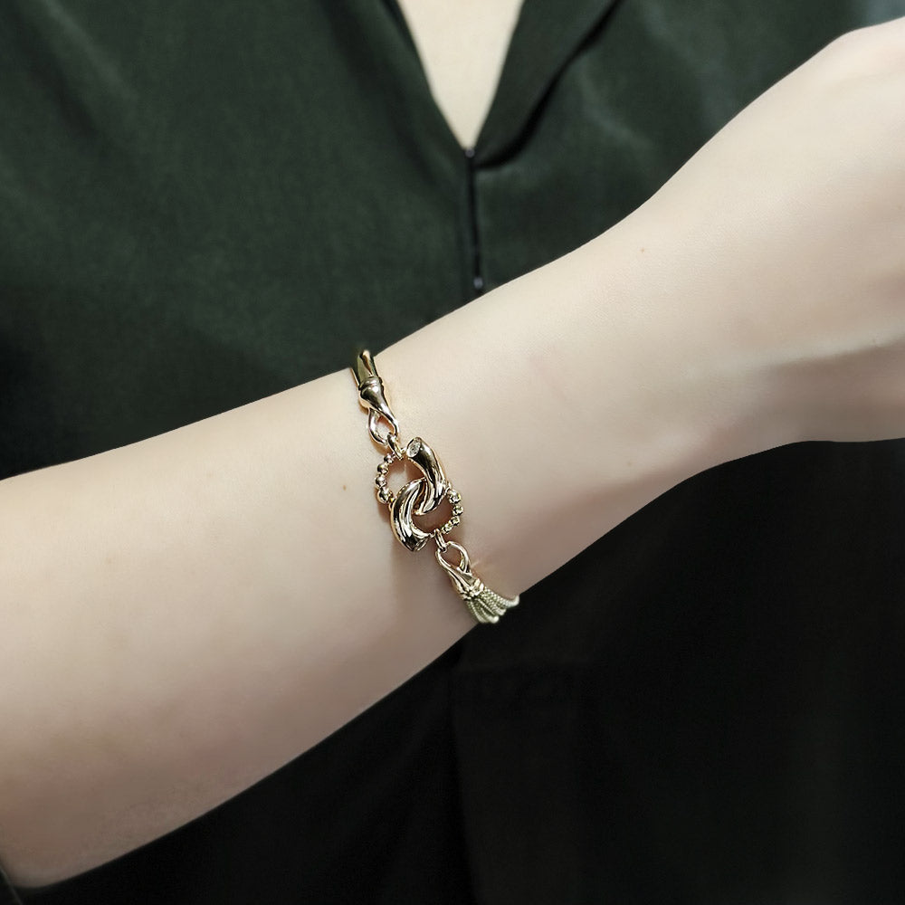 Yellow Gold Chain Infinity Symbol Bracelet