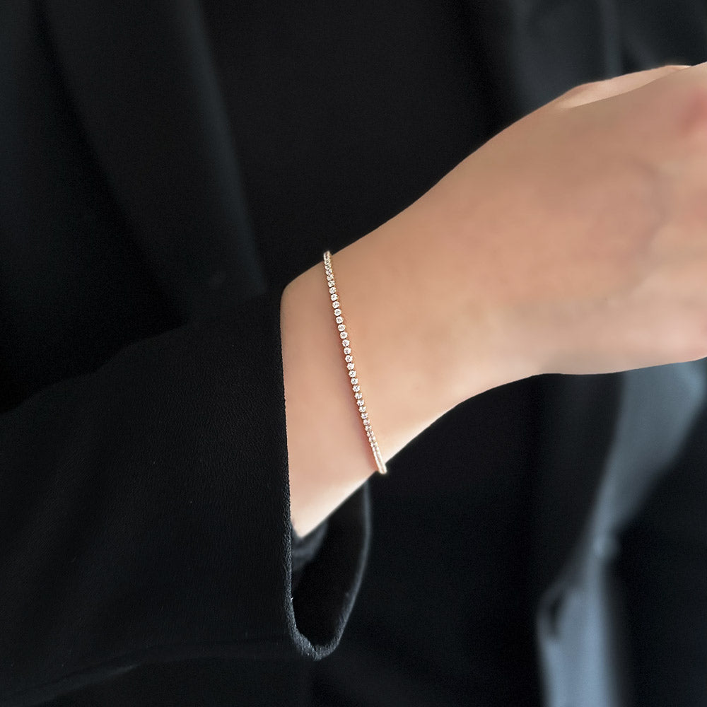 Yellow Gold Waterway Thin Bracelet