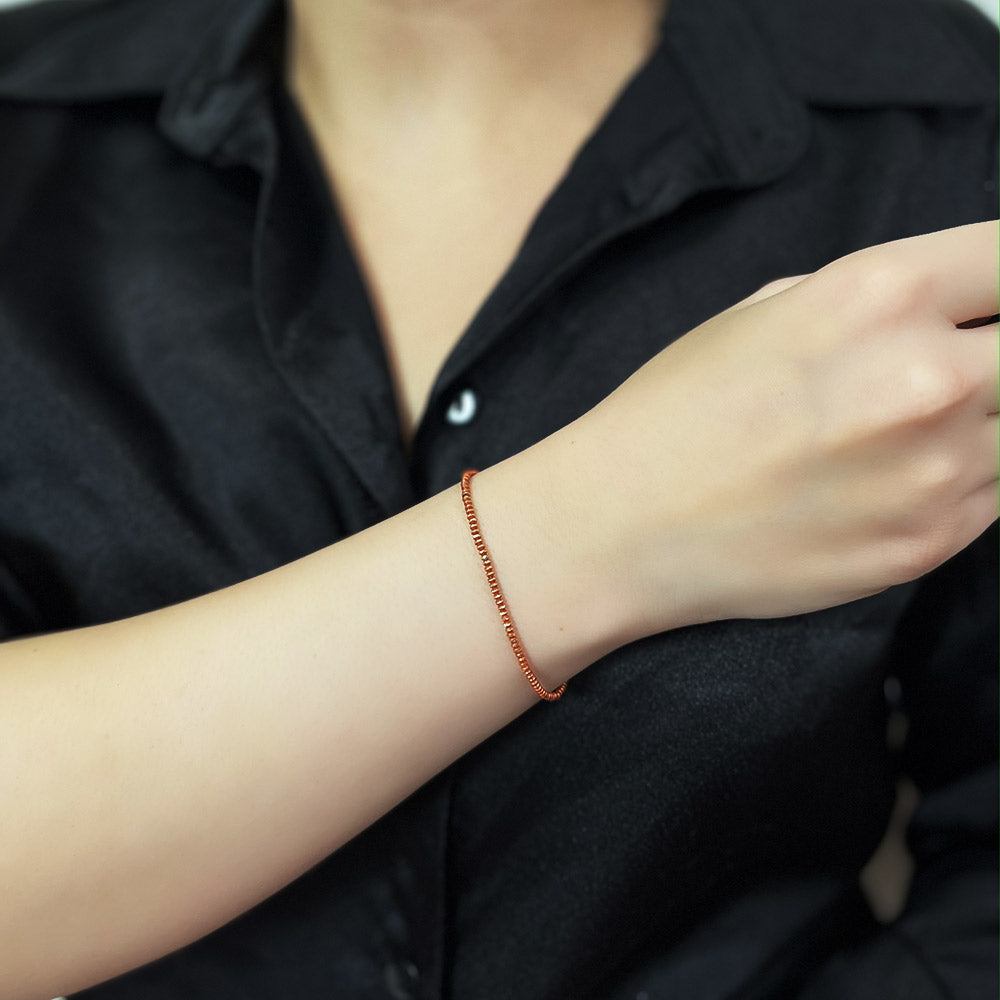 14K Sequential Orange Design Bracelet