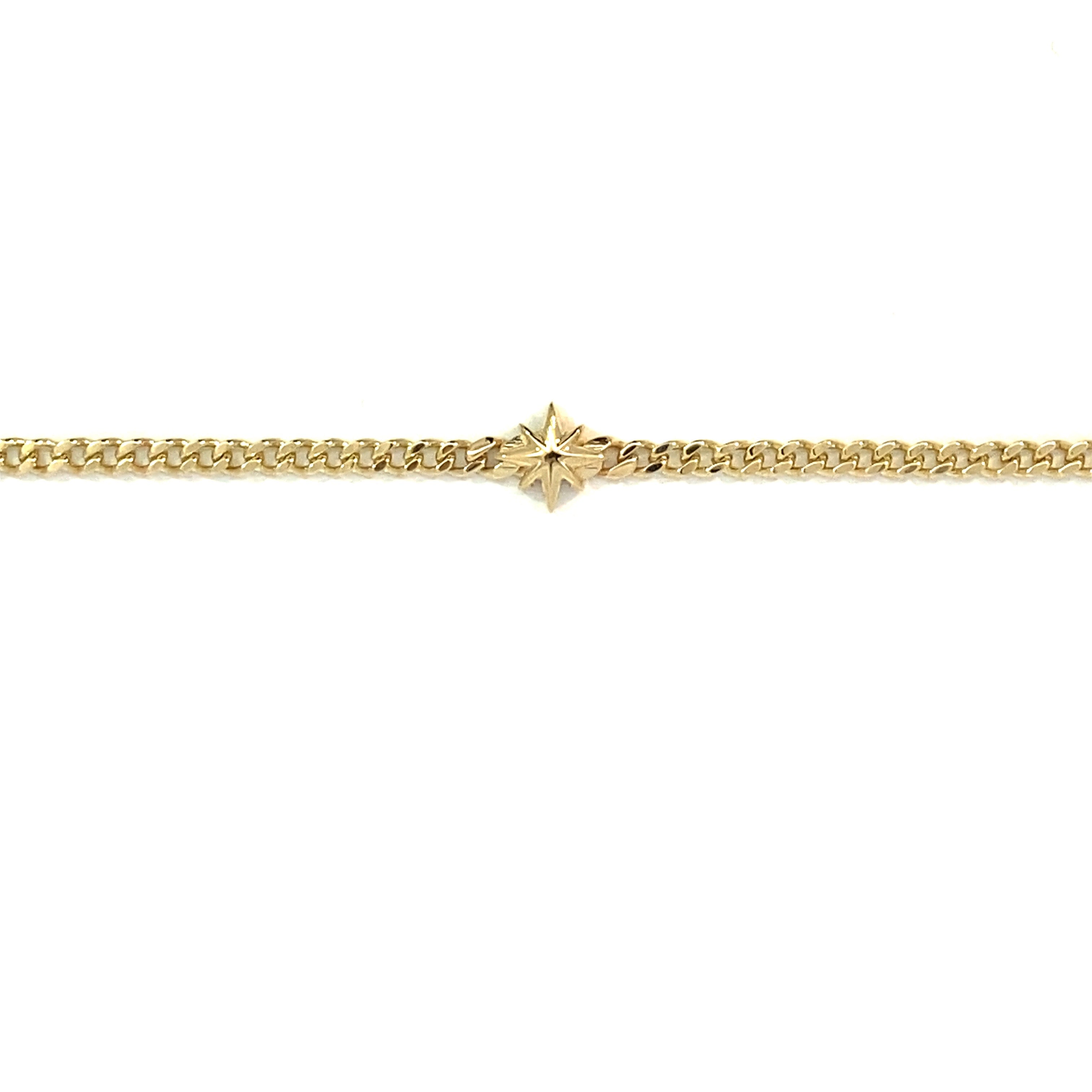 Yellow Gold North Star Bracelet