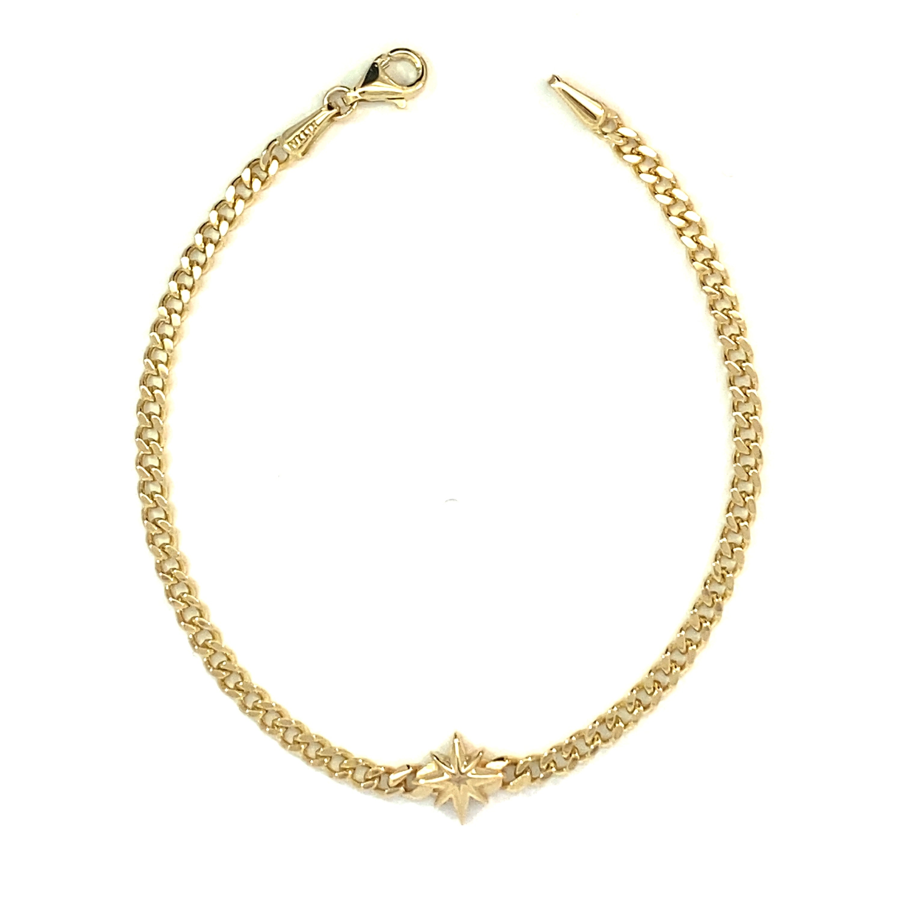 Yellow Gold North Star Bracelet
