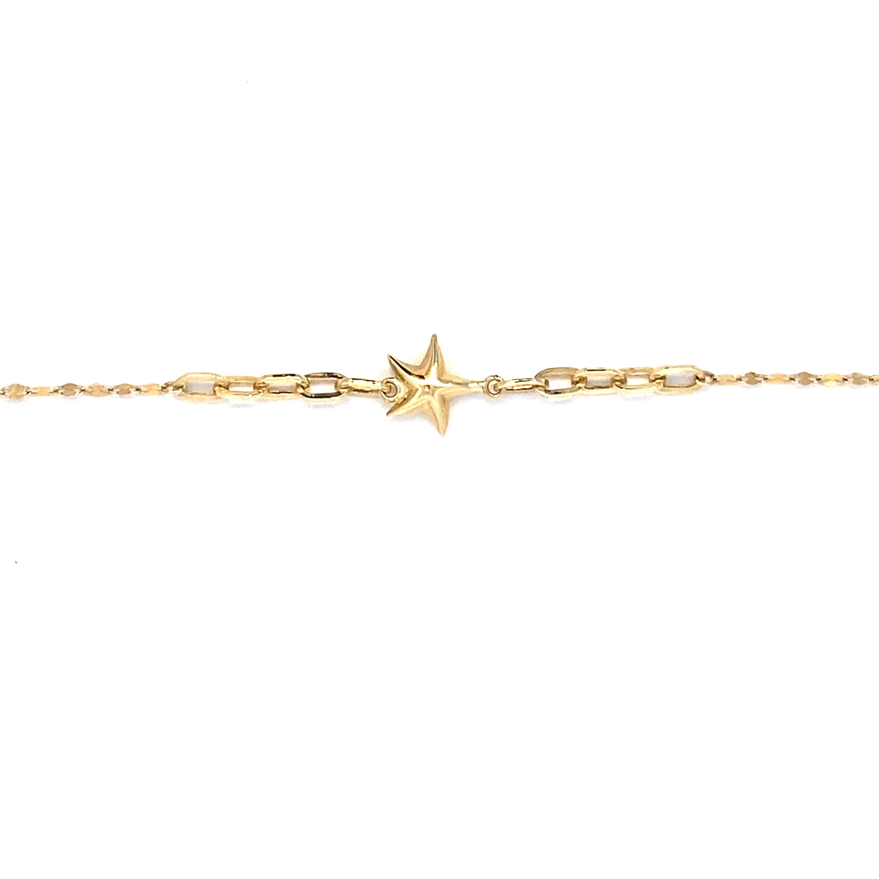 Yellow Gold Starfish Bracelet