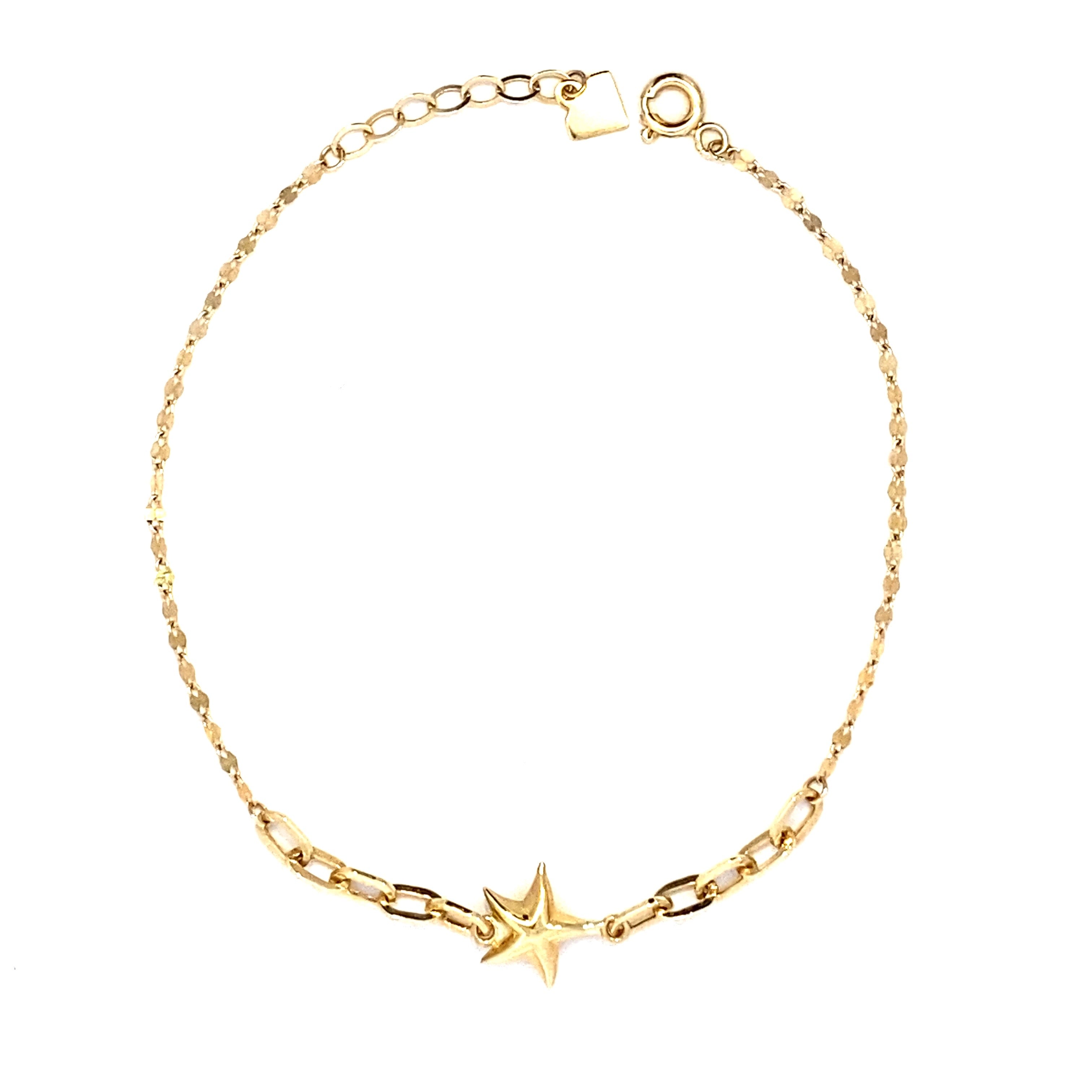 Yellow Gold Starfish Bracelet