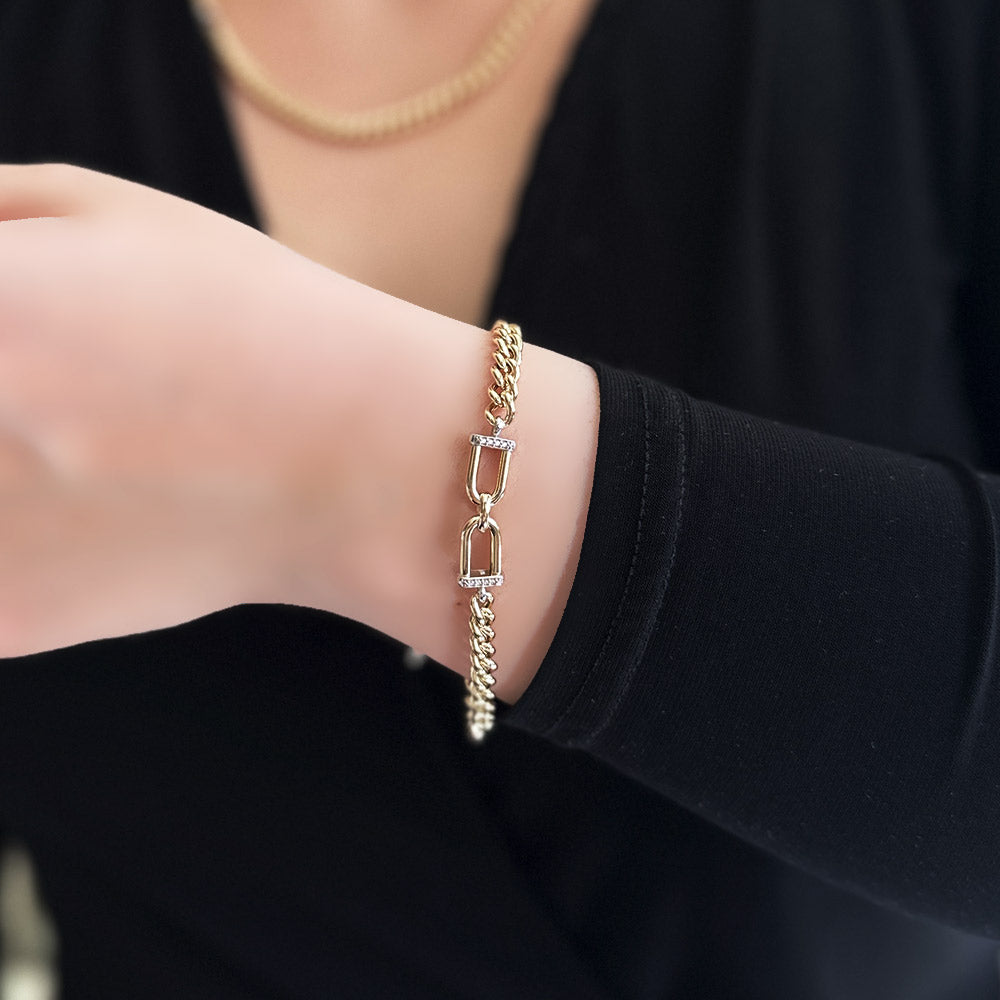 14K Gold Chain Bracelet