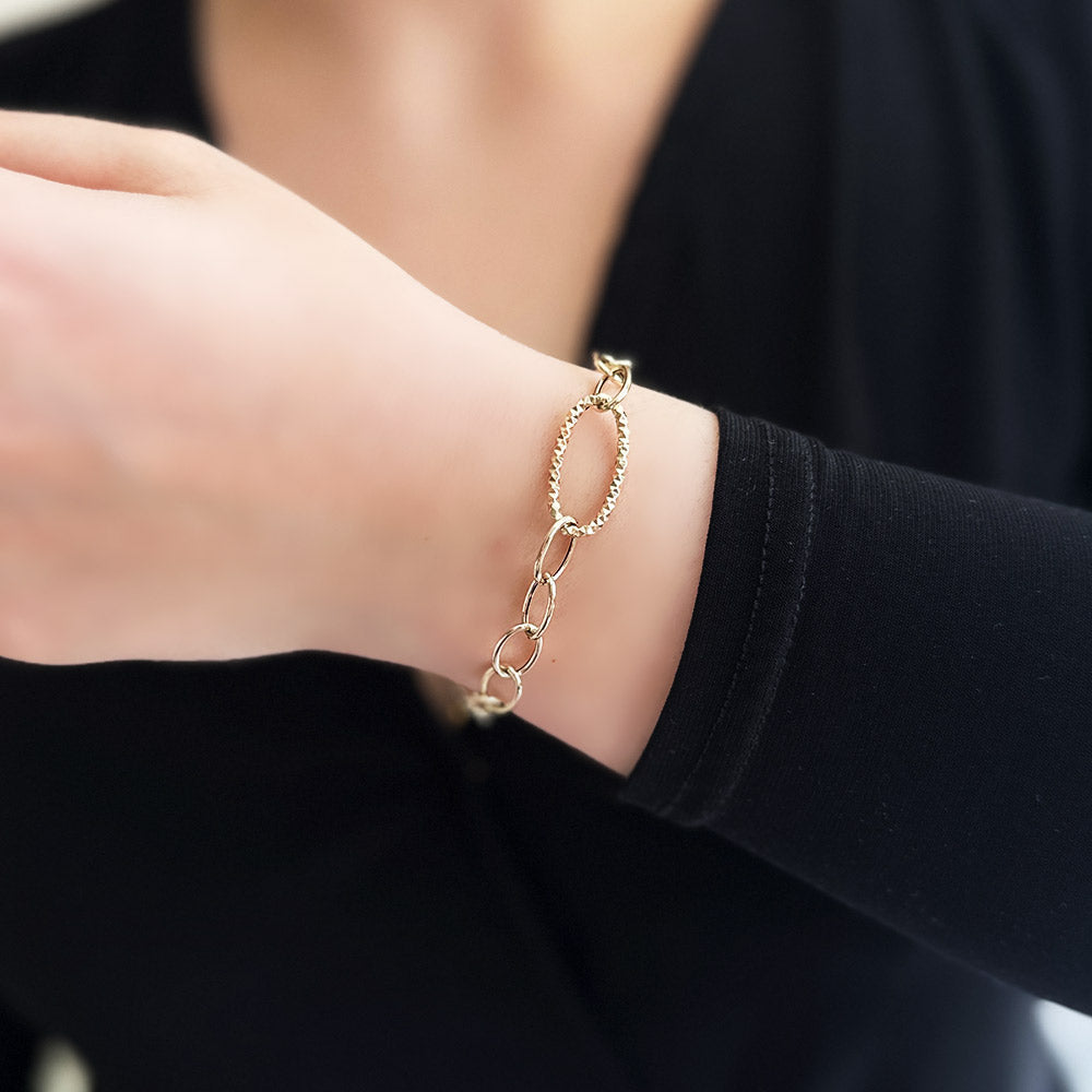 14K Gold Chain Bracelet