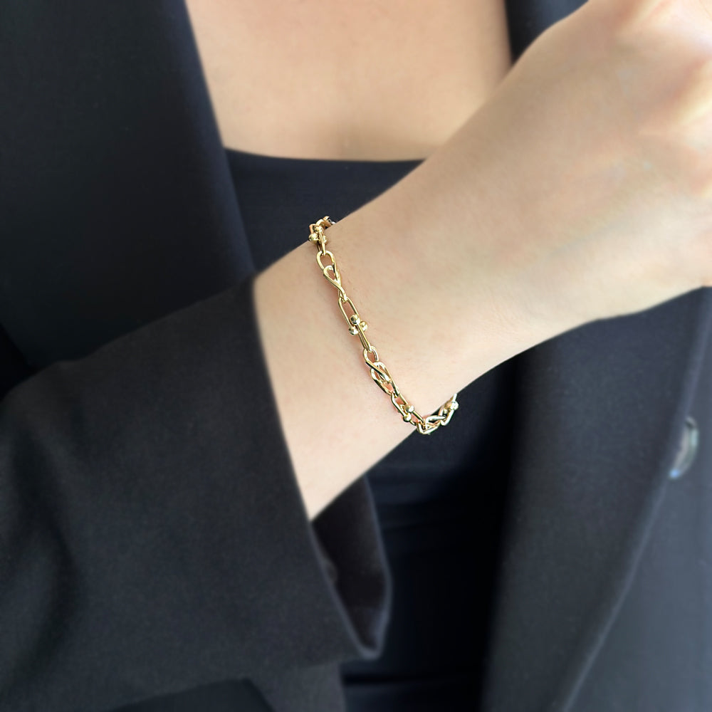 14K Gold Thin Chain Bracelet