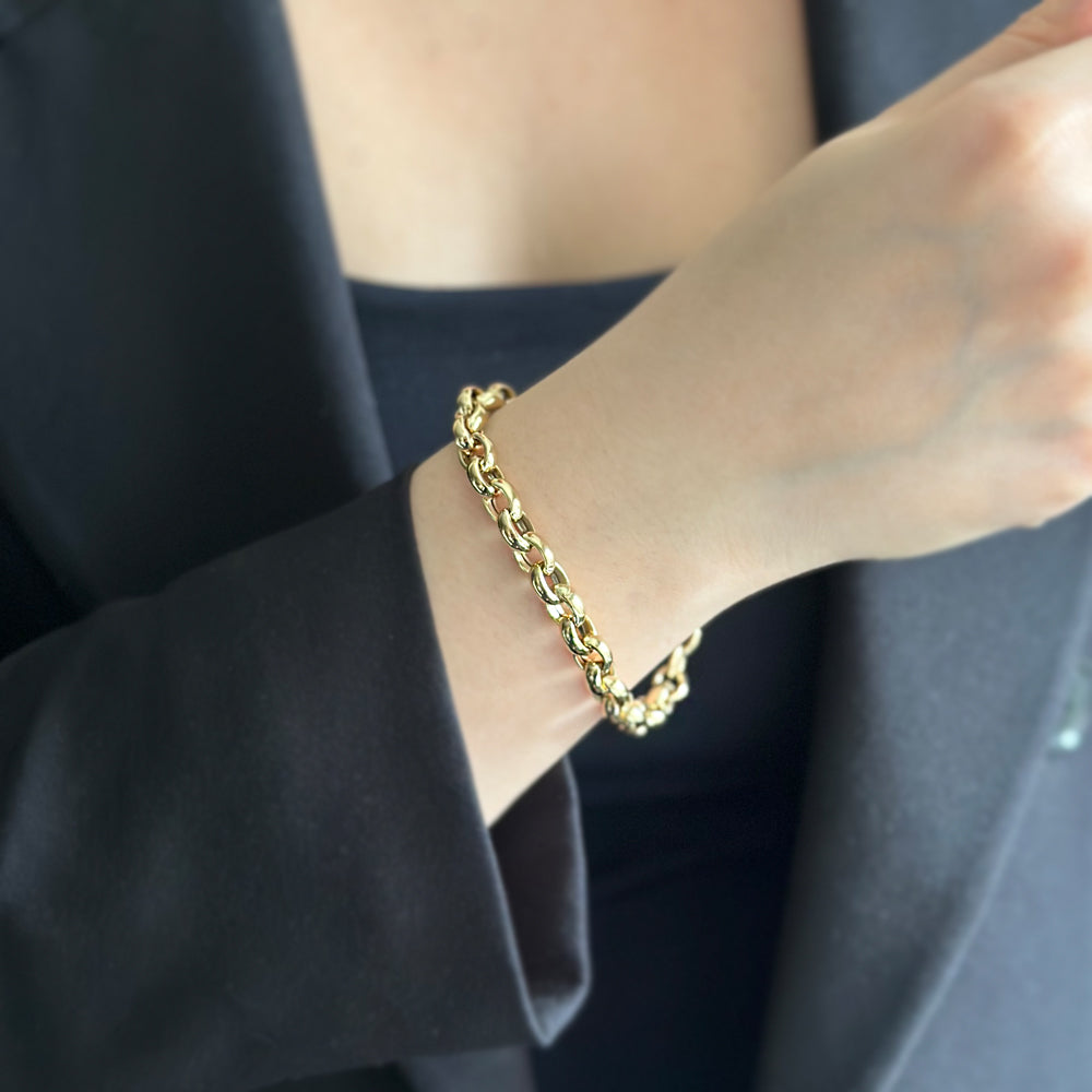 14K Gold Chain Bracelet