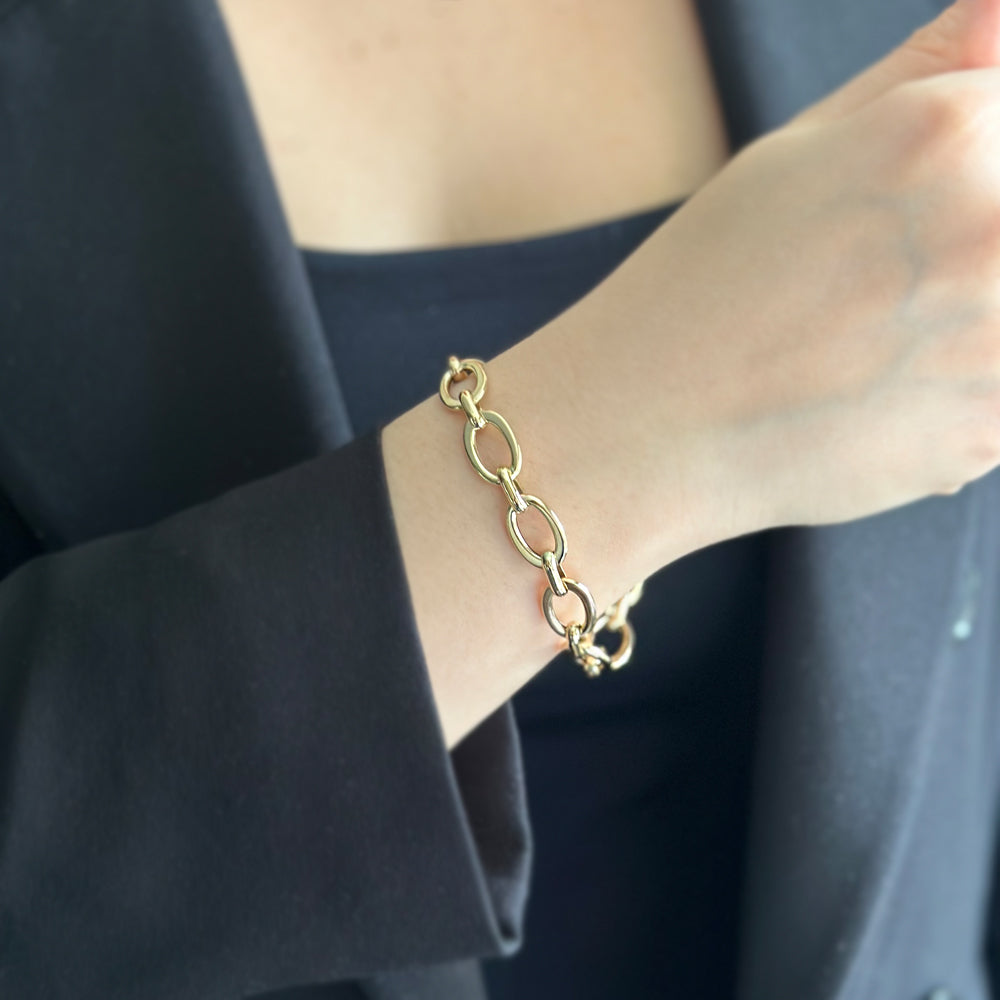 14K Gold Chain Bracelet