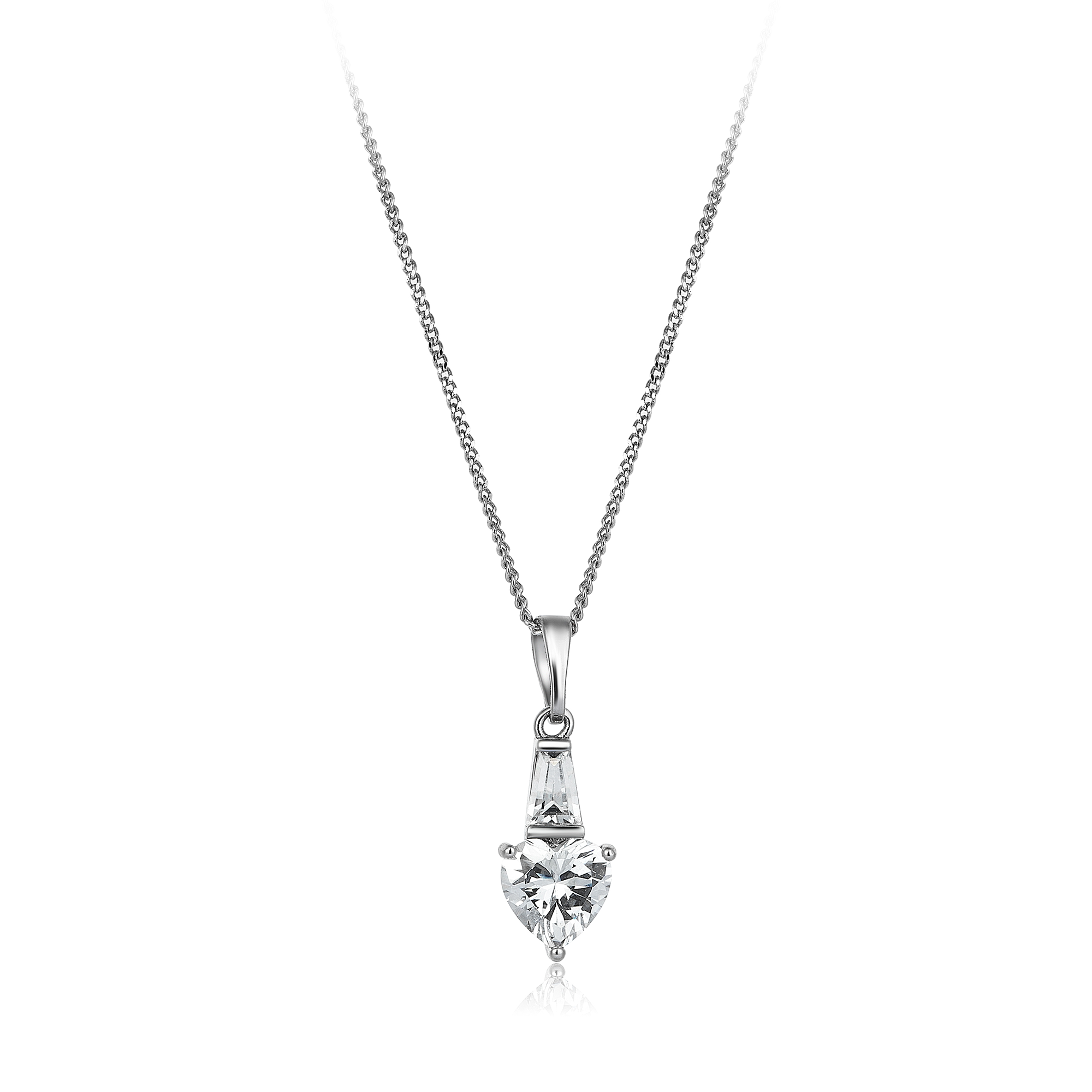 1.5 Carat Baguette & Heart Diamond Hybrid Gold Necklace Super Offer Price