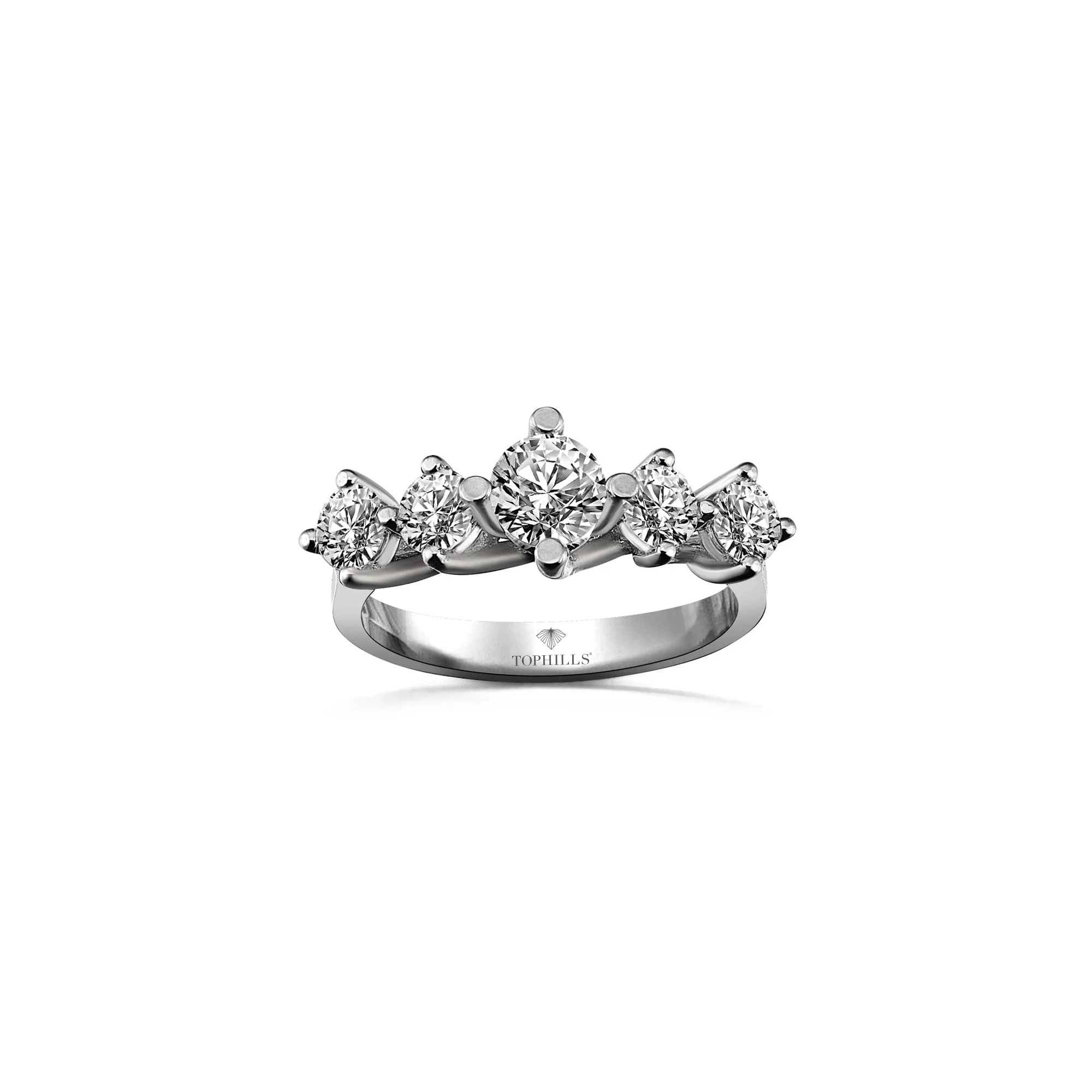 1.90 Carat Diamond Five Stone Ring