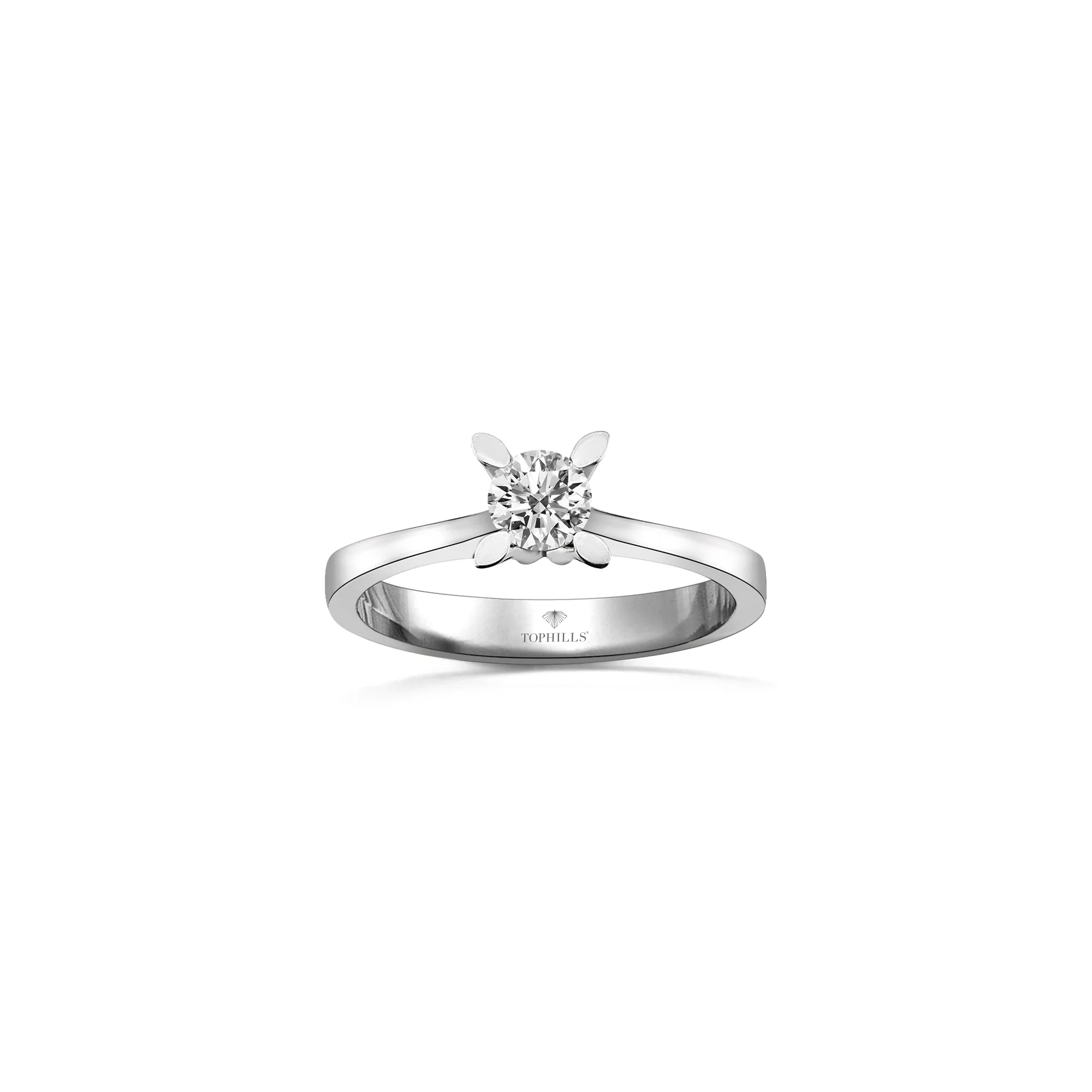 0.30 Carat Diamond Almond Prong Solitaire Ring