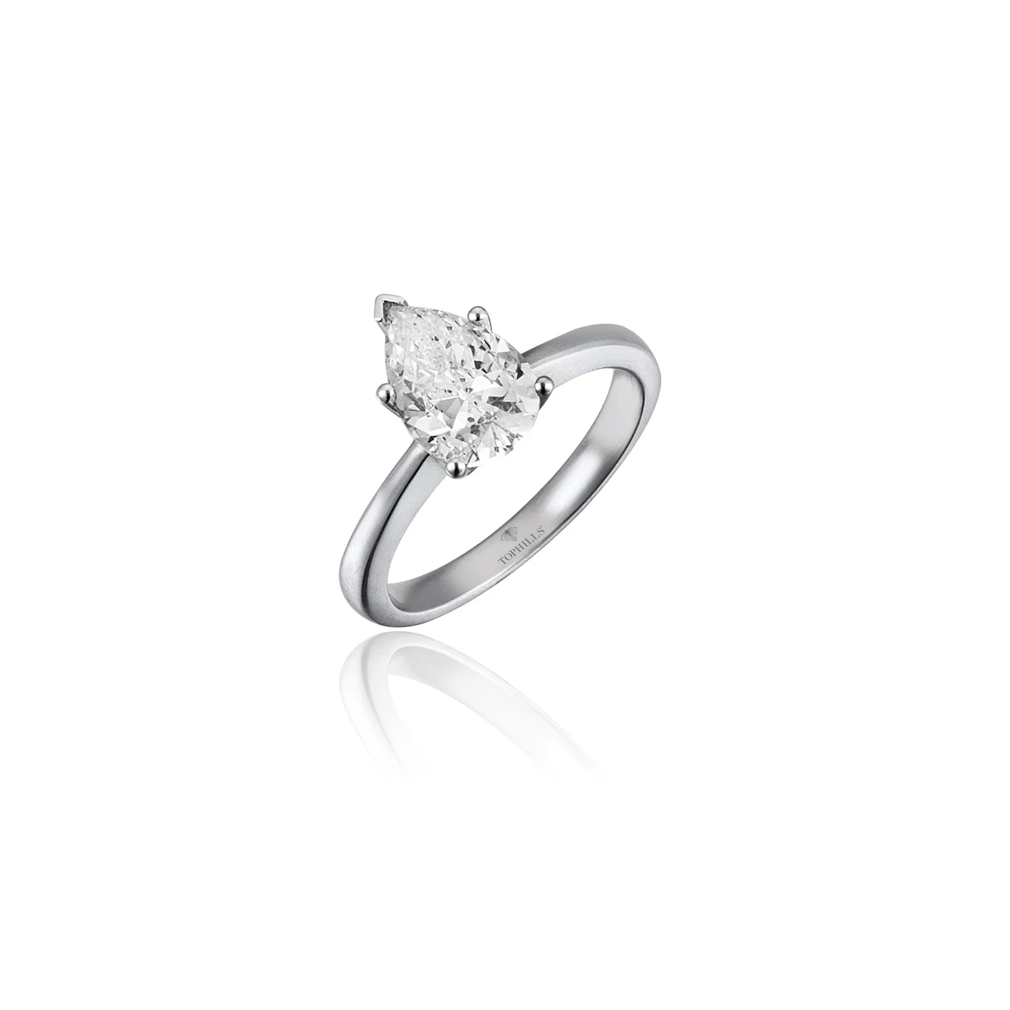1 Carat Diamond Drop Solitaire Ring