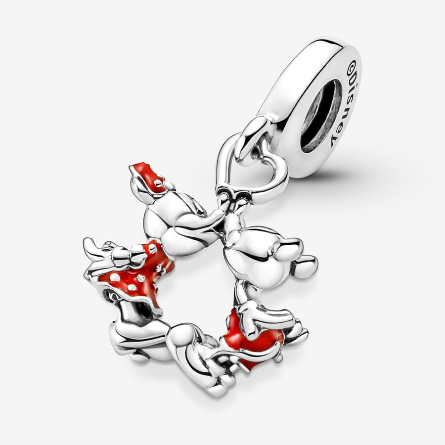 Mickey Mouse and Minnie Mouse Kiss Dangle Charm