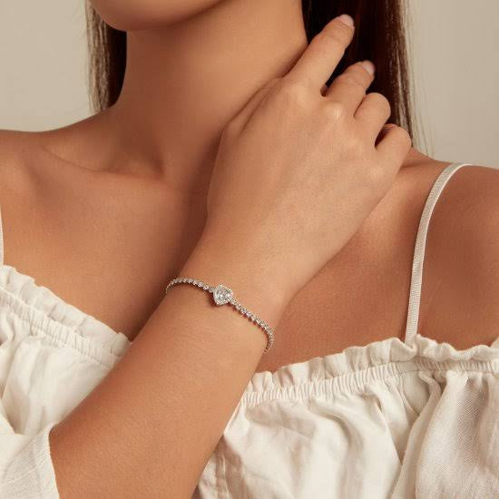 925 Silver | Silver Heart Waterway Bracelet