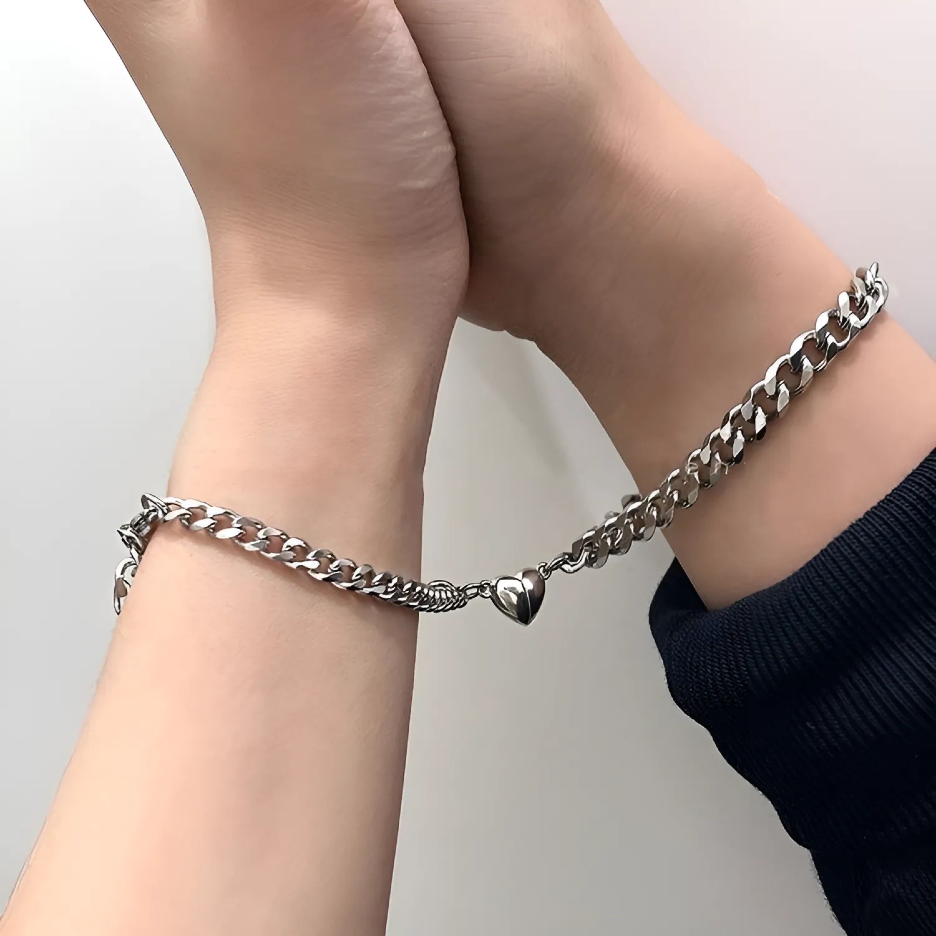Magnetic Heart Couple Bracelet