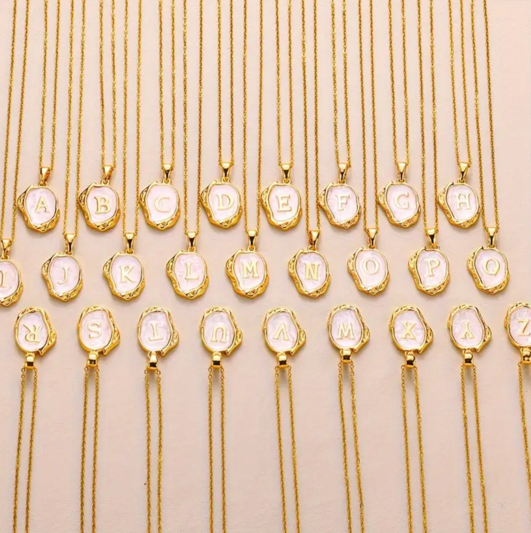 Authentic Letter Silver Necklace