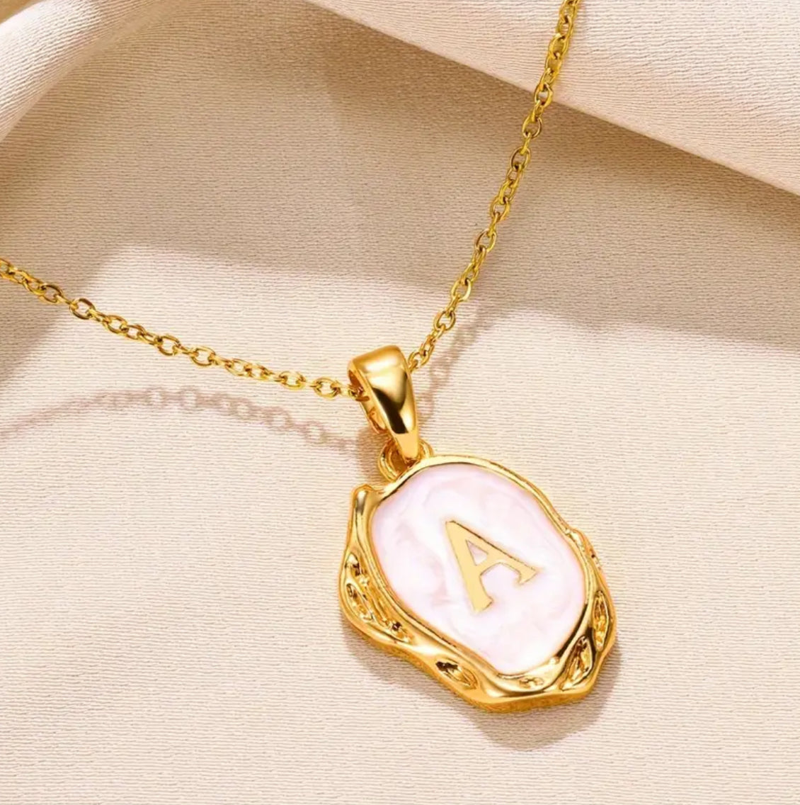 Authentic Letter Silver Necklace